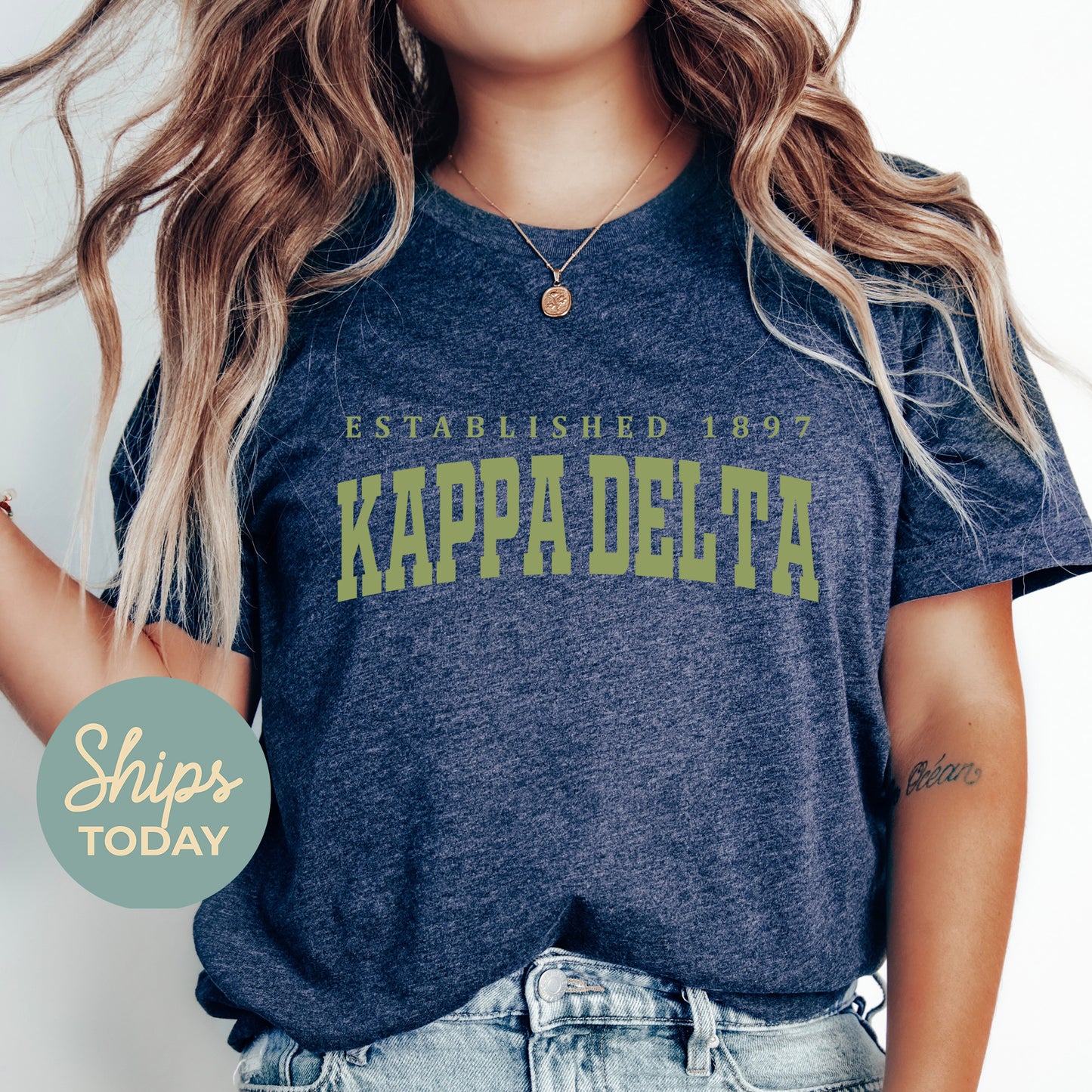Kappa Delta Bold Letters Sorority T-shirt _ 35136g