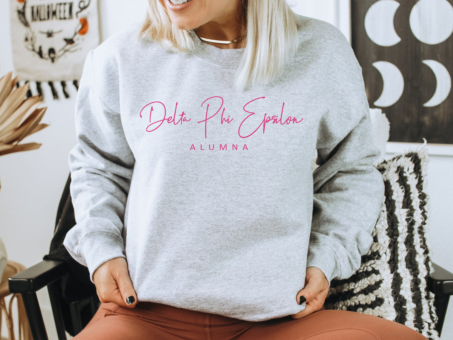 Delta Phi Epsilon Simple and Sweet Alumna Sorority Sweatshirt _ 504g