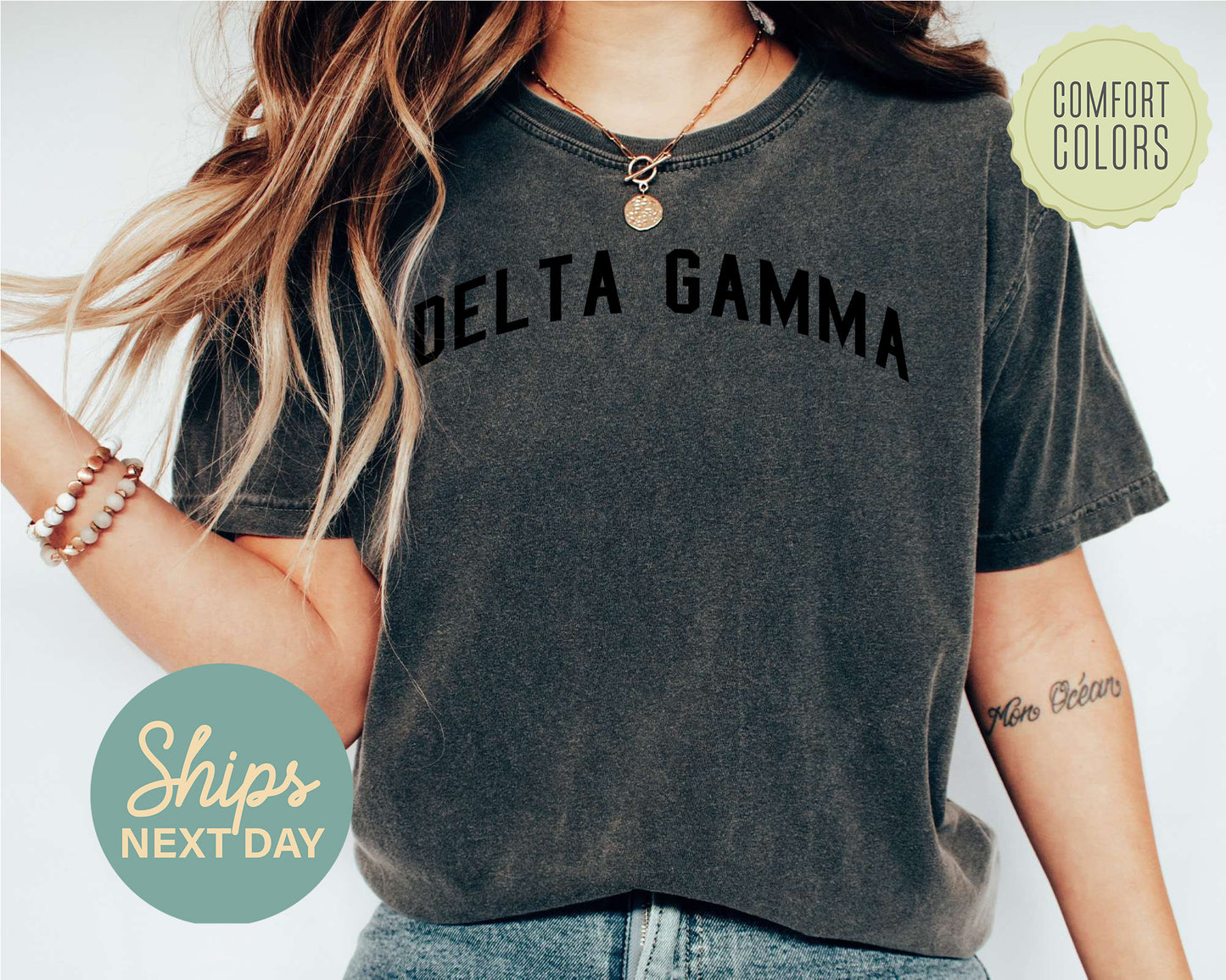 Delta Gamma Just Bold Comfort Colors Sorority T-shirt _ 2380g