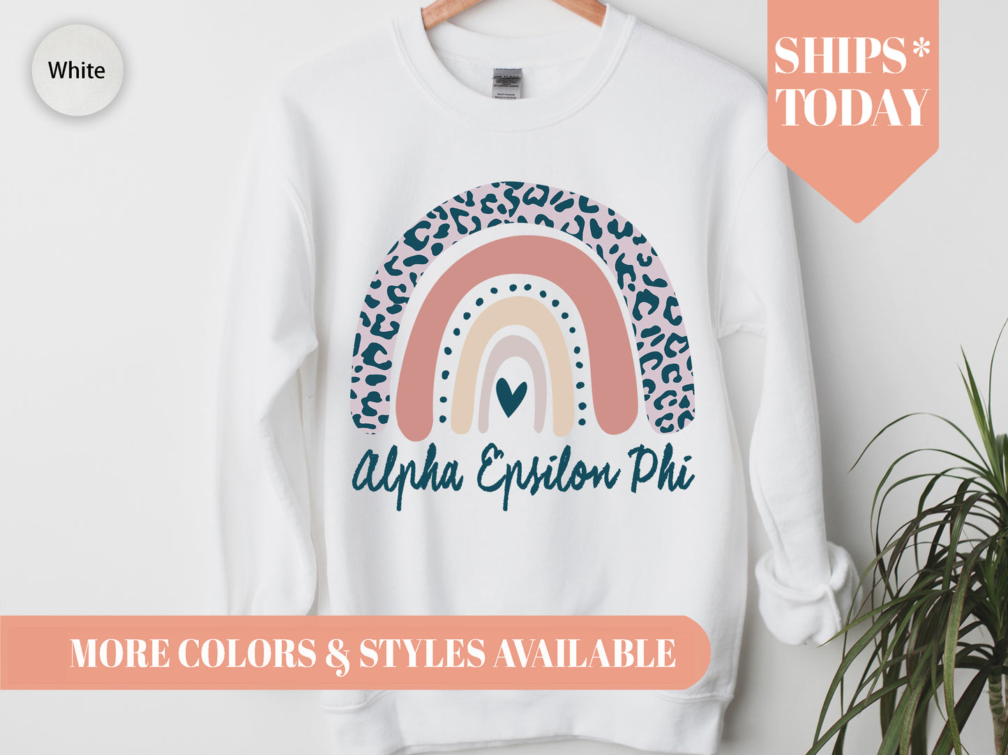 Alpha Epsilon Phi Greek Rainbow Sorority Sweatshirt _ 2735g