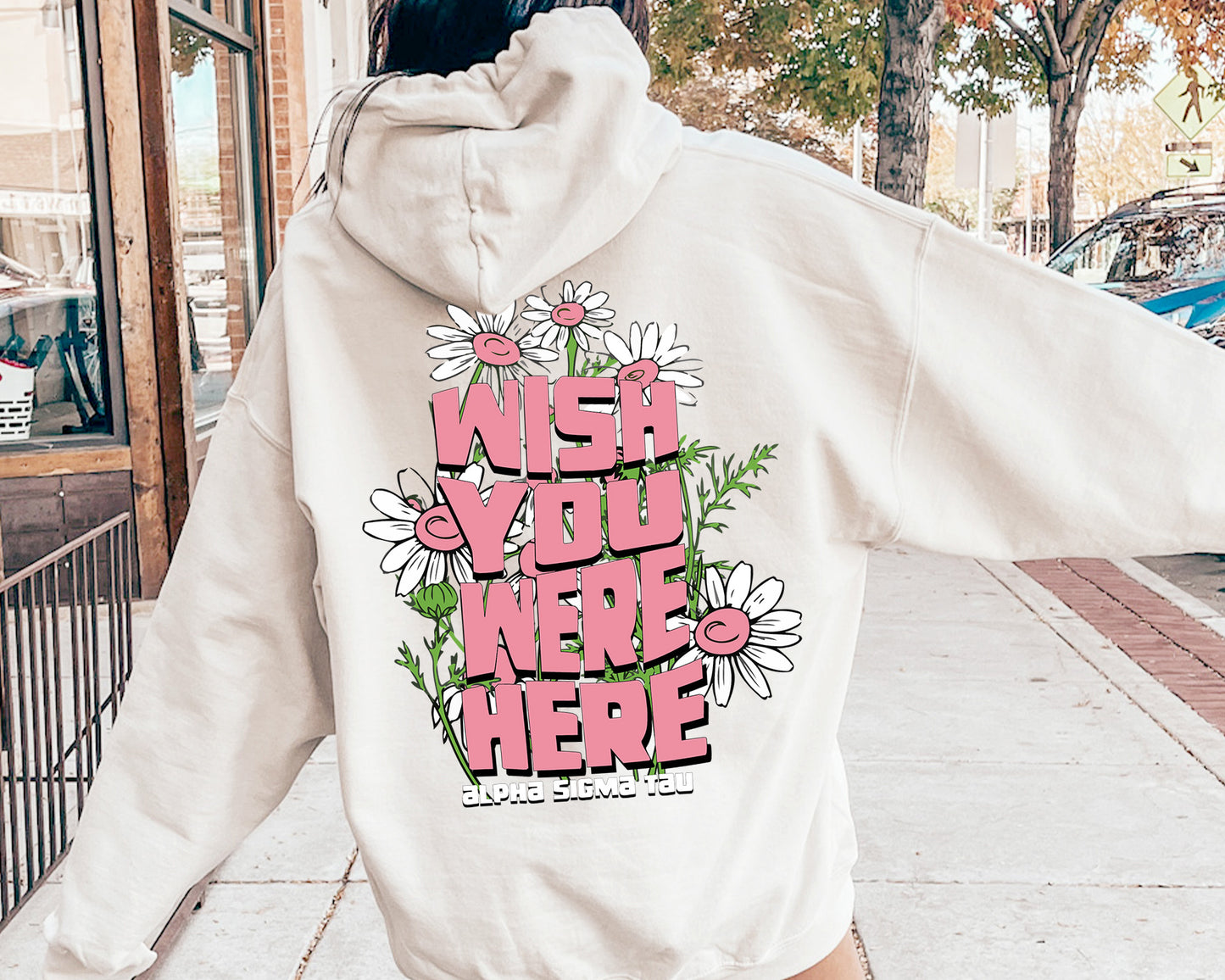 Alpha Sigma Tau Dreamy Garden Sorority Hoodie _ 31823g