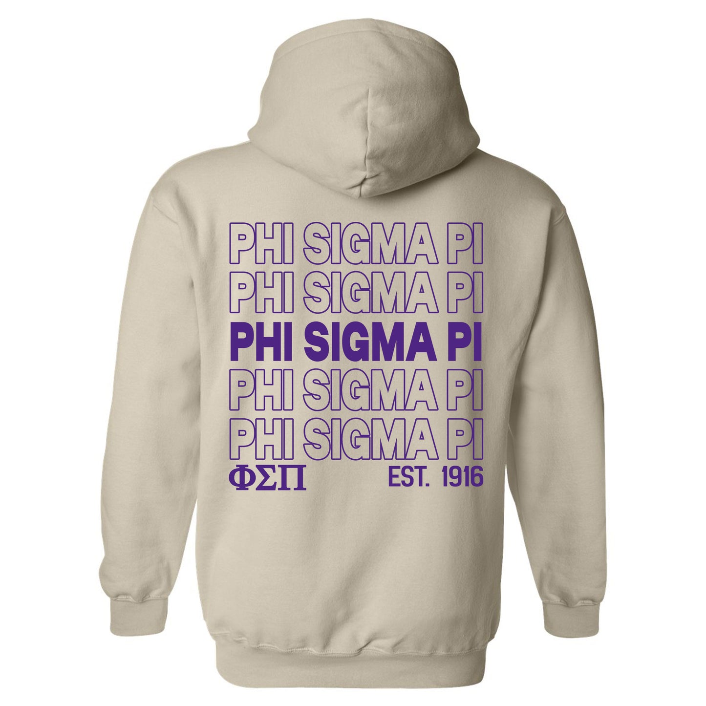 Phi Sigma Pi Repeating Letters COED Hoodie _ 35595g