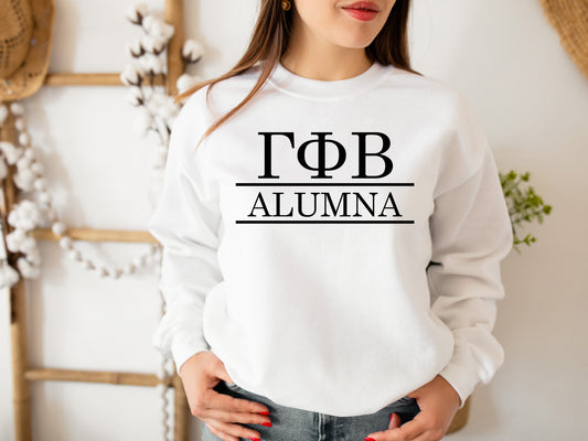 Gamma Phi Beta Just Turned Alumna Sorority Sweatshirt _ 30748g