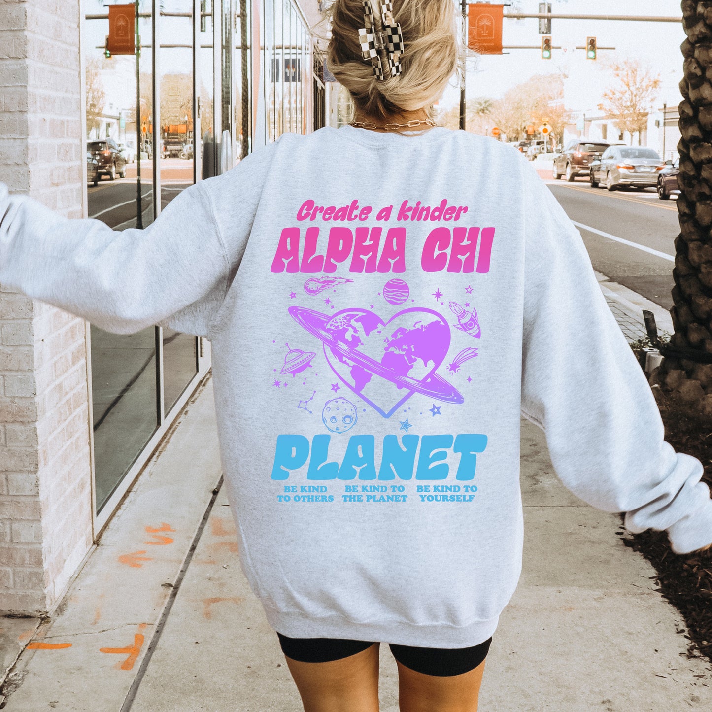 Alpha Chi Omega Ombre Worlds Sorority Sweatshirt _ 35541g