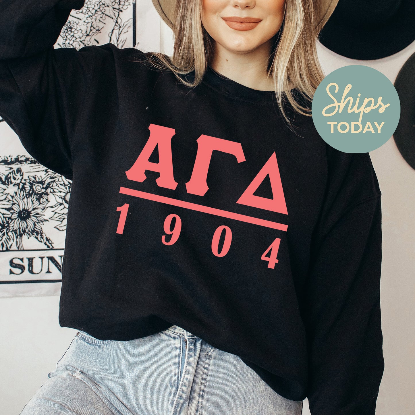 Alpha Gamma Delta Monochromatic Sorority Sweatshirt _ 30846g