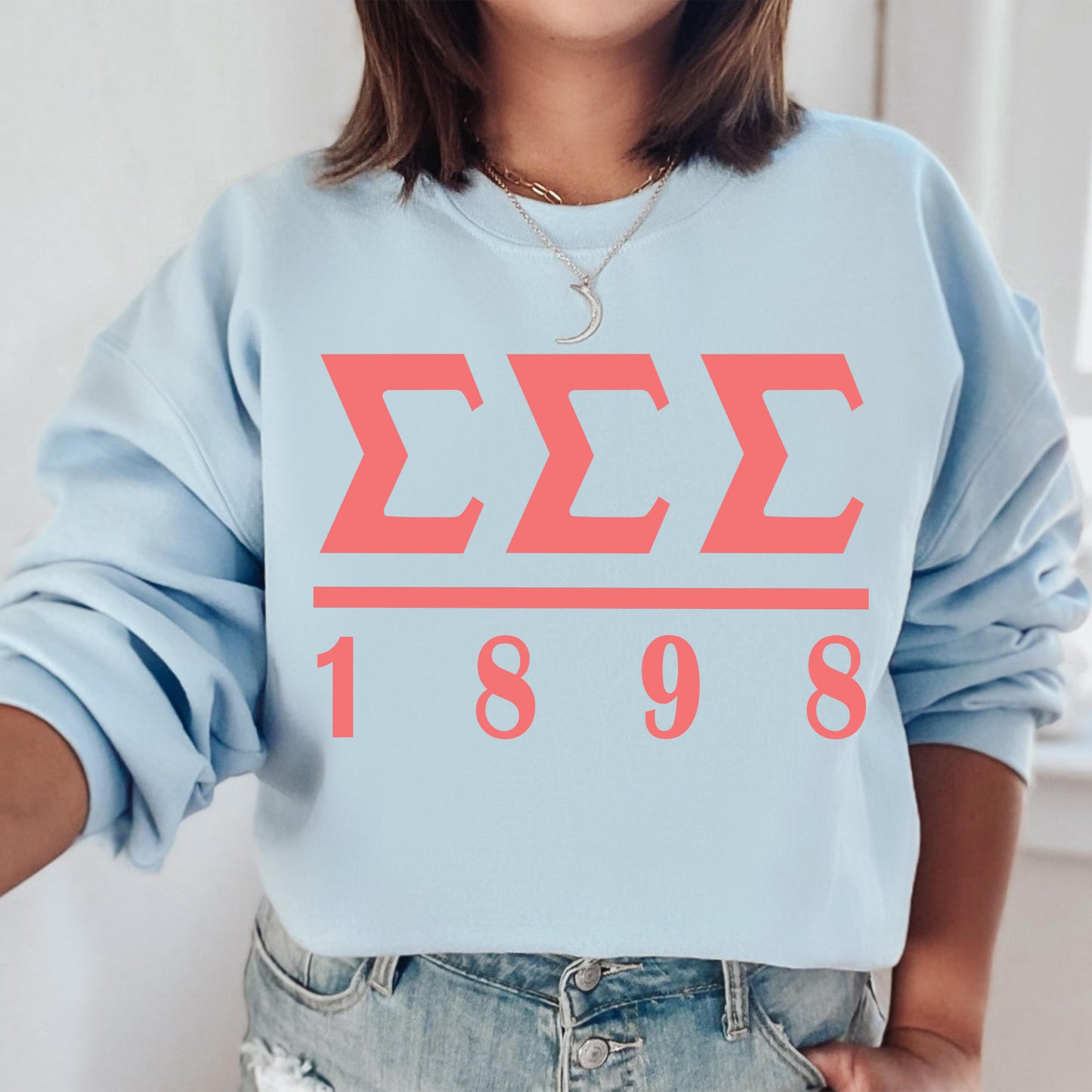 Sigma Sigma Sigma Monochromatic Sorority Sweatshirt _ 30866g