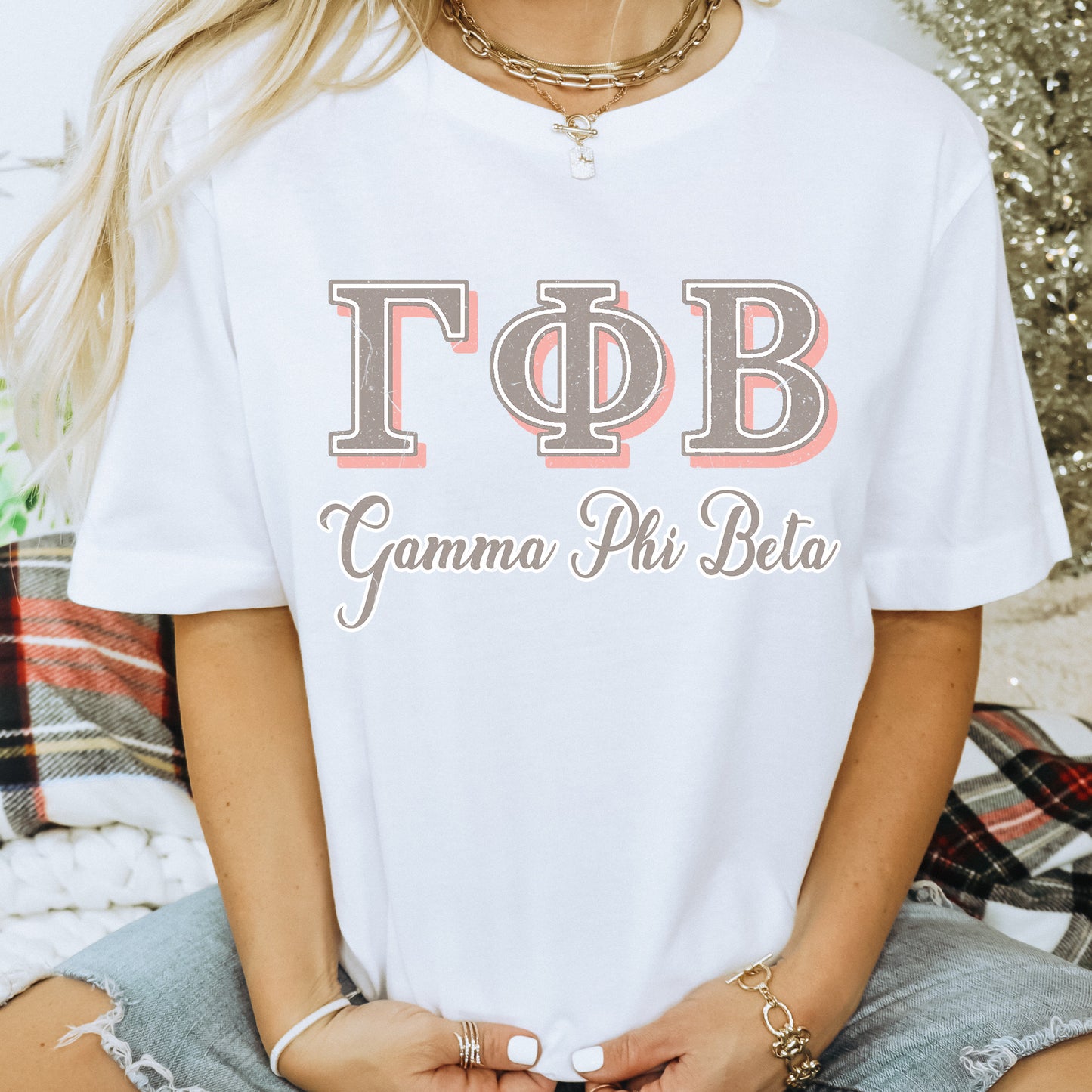 Gamma Phi Beta Greek Colors Sorority T-shirt _ 36083g