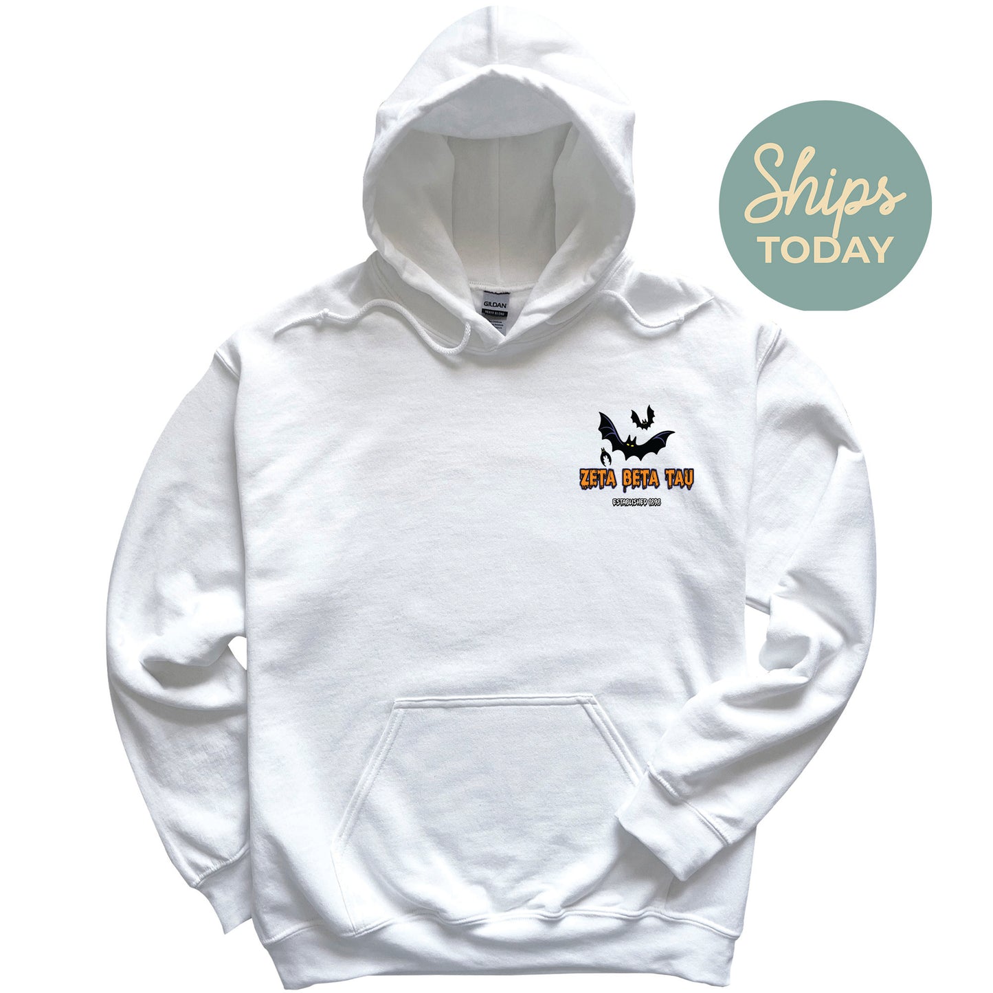 Zeta Beta Tau Halloween Bats Fraternity Hoodie _ 36281g