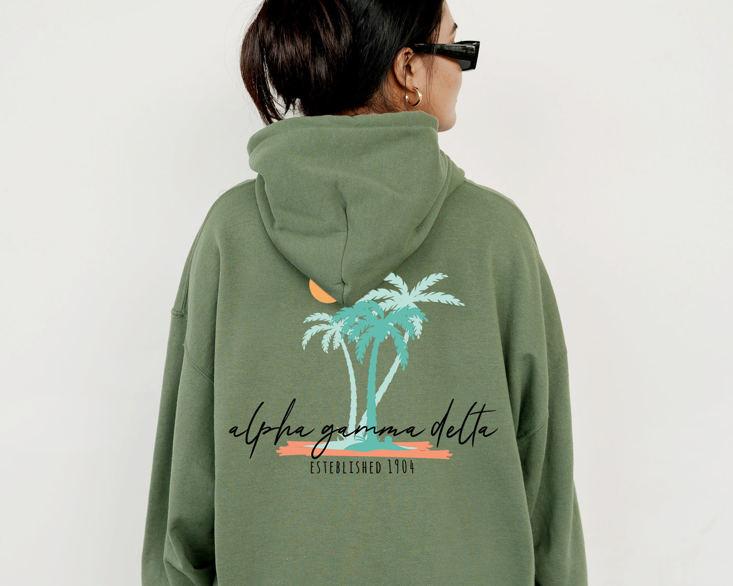 Alpha Gamma Delta Island Sisterhood Sorority Hoodie _ 33562g