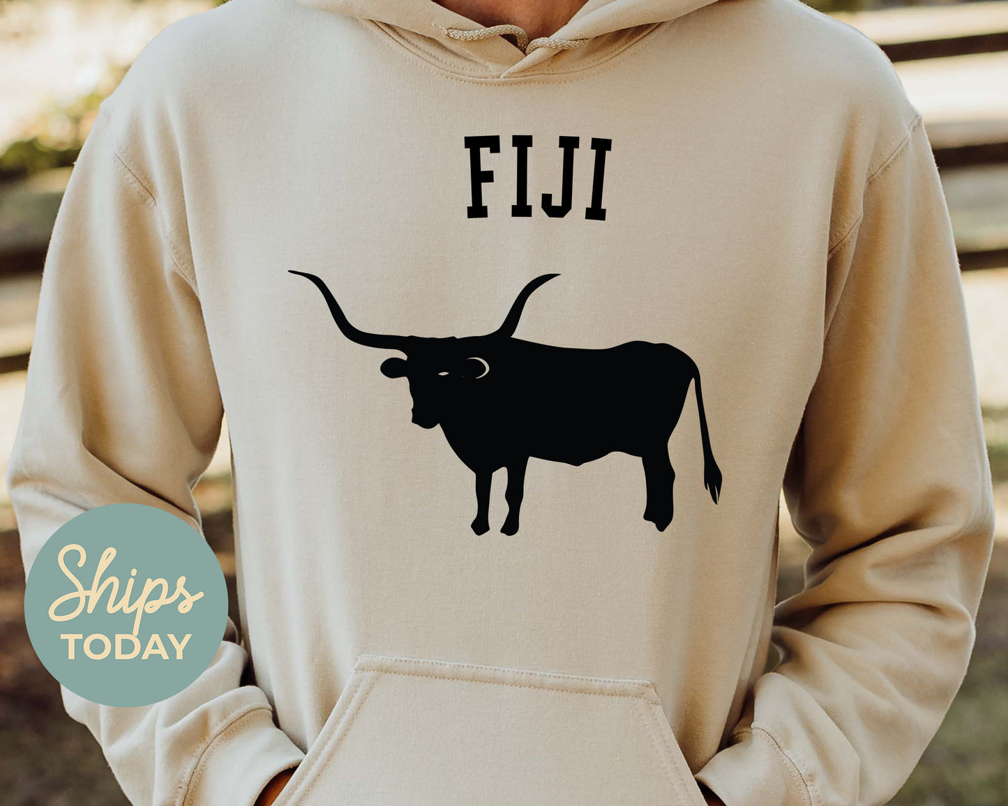 FIJI Long Horn Fraternity Hoodie _ 1534g