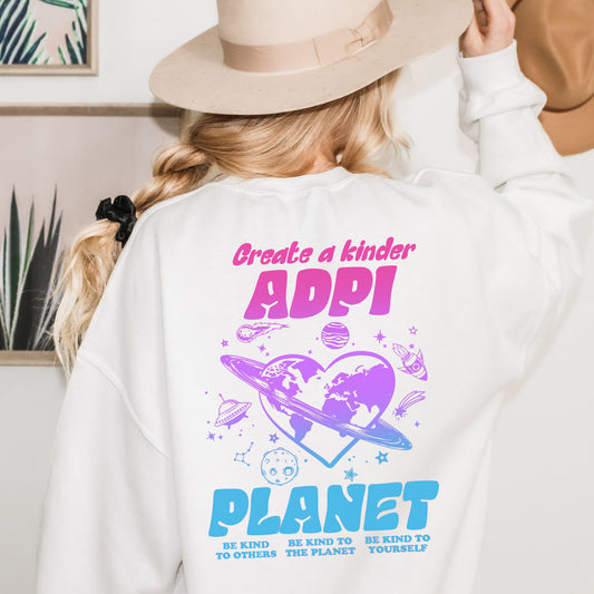 Alpha Delta Pi Ombre Worlds Sorority Sweatshirt _ 35542g