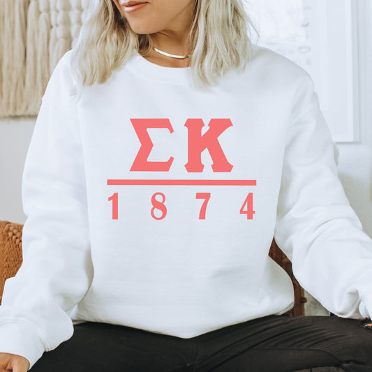 Sigma Kappa Monochromatic Sorority Sweatshirt _ 30865g