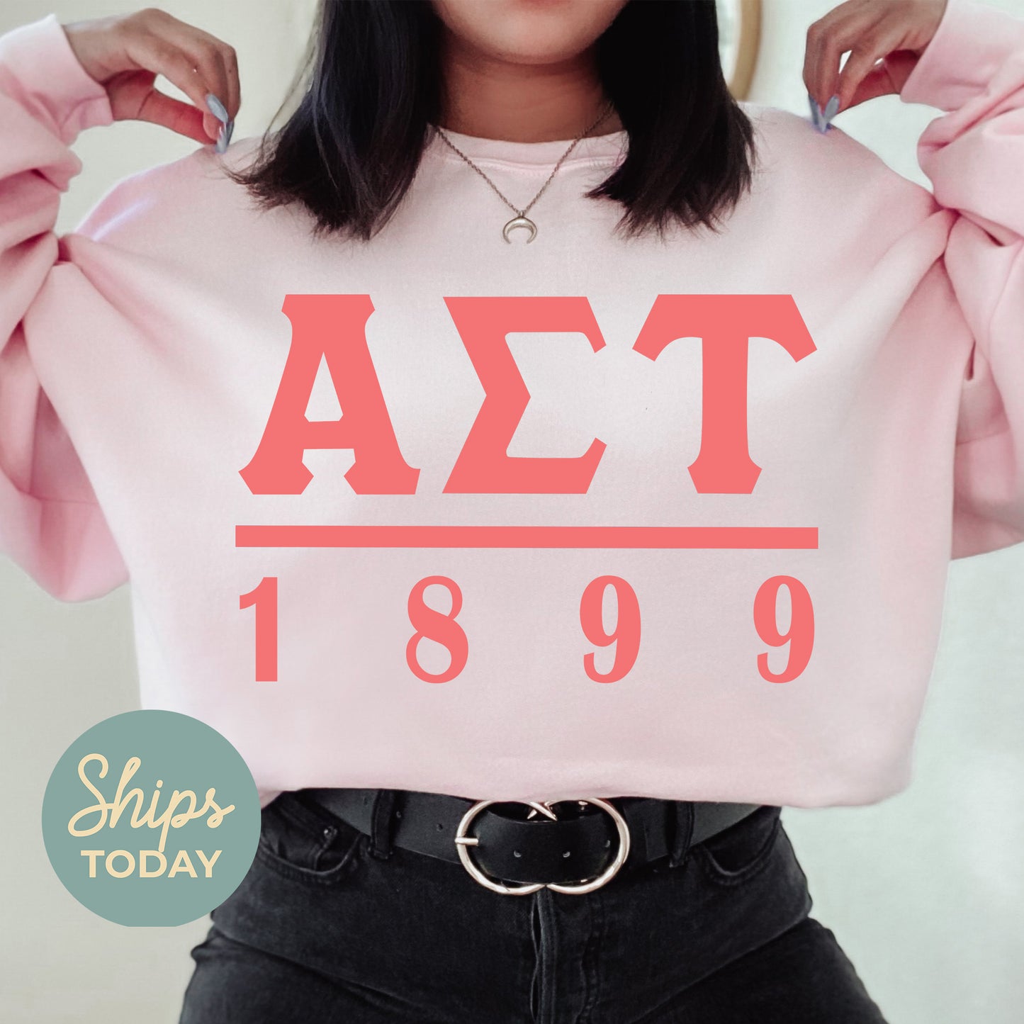 Alpha Sigma Tau Monochromatic Sorority Sweatshirt _ 30850g
