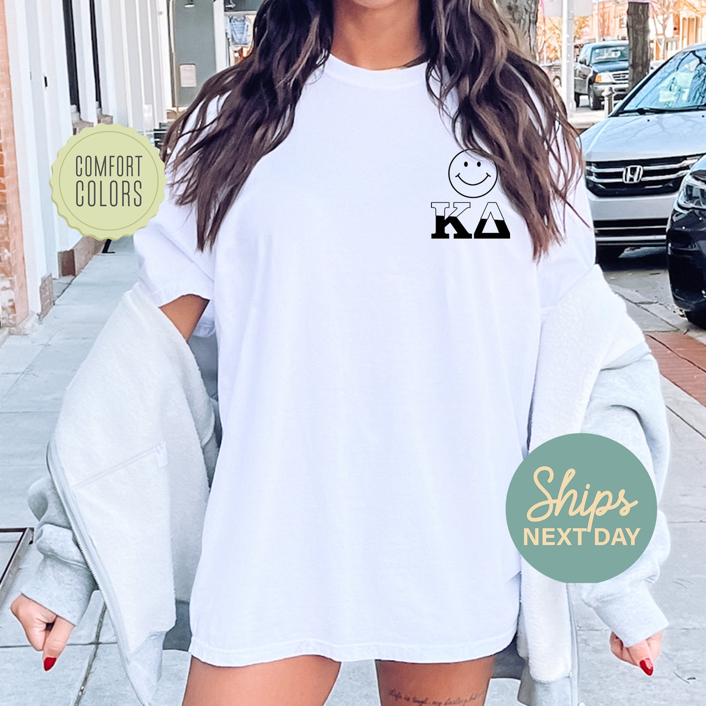 Kappa Delta Wavy Letters Comfort Colors Sorority T-shirt _ 33414g