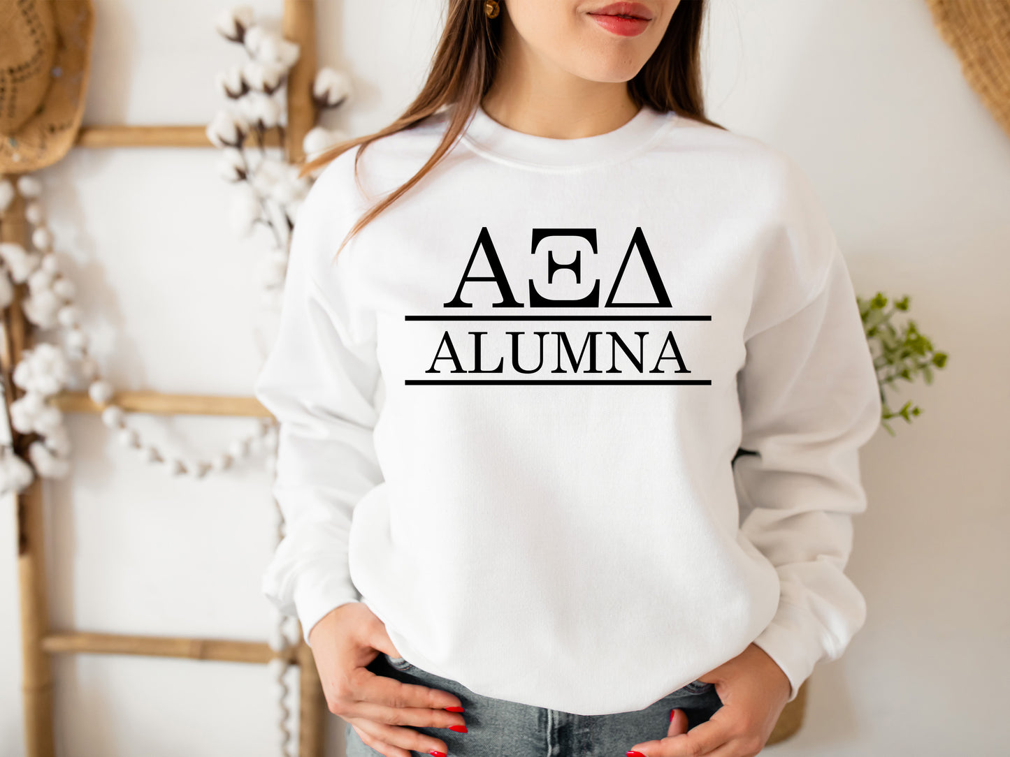 Alpha Xi Delta Just Turned Alumna Sorority Sweatshirt _ 30742g
