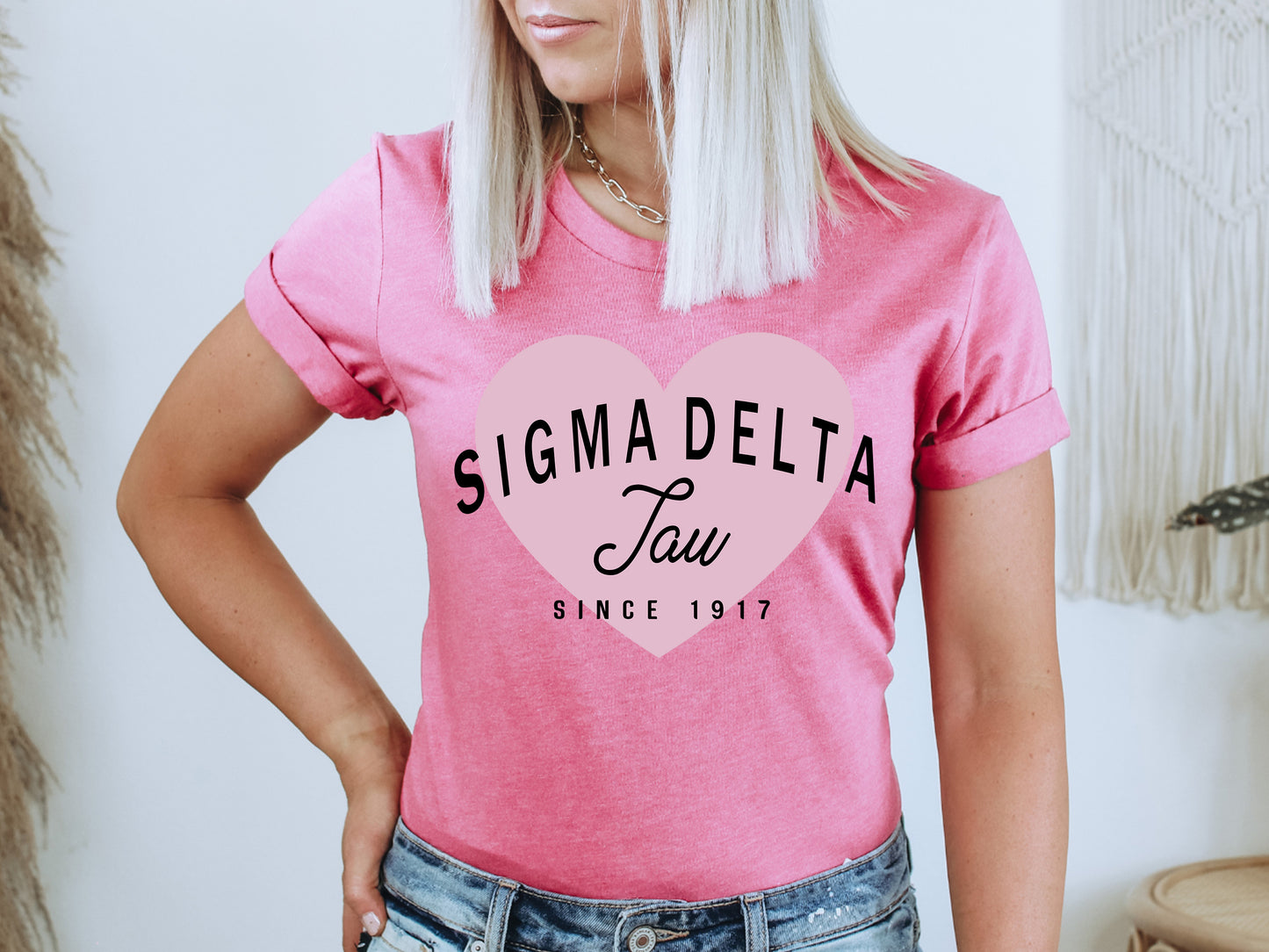 Sigma Delta Tau Pretty in Pink Sorority T-shirt _ 461g