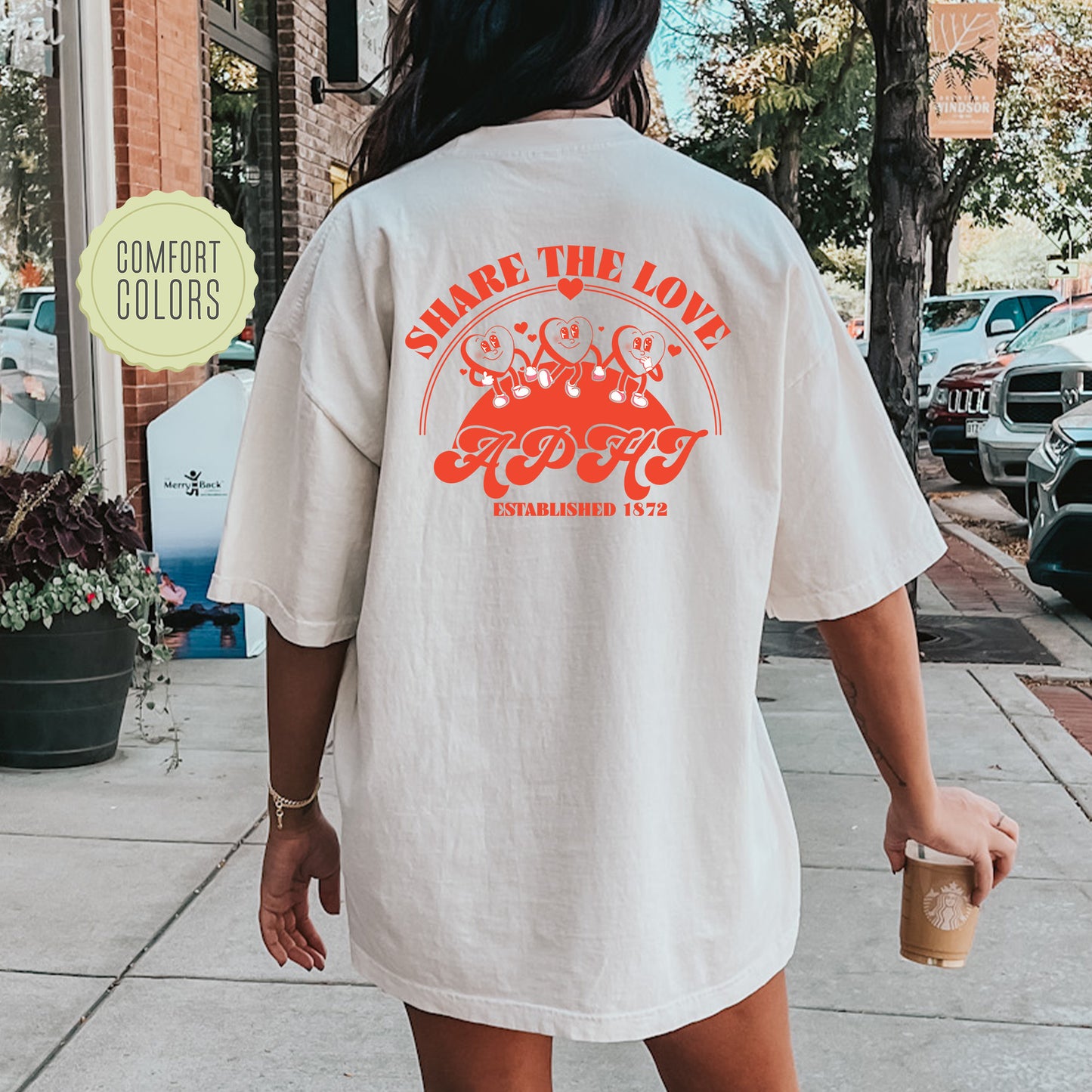 Alpha Phi Share the Love Comfort Colors Sorority T-shirt _ 33237g