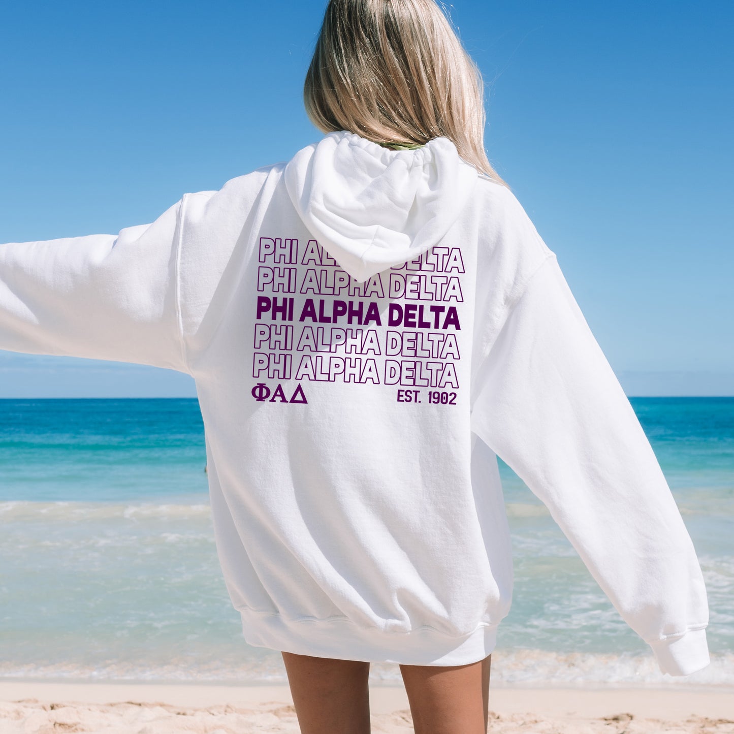 Phi Alpha Delta Repeating Letters COED Hoodie _ 35592g