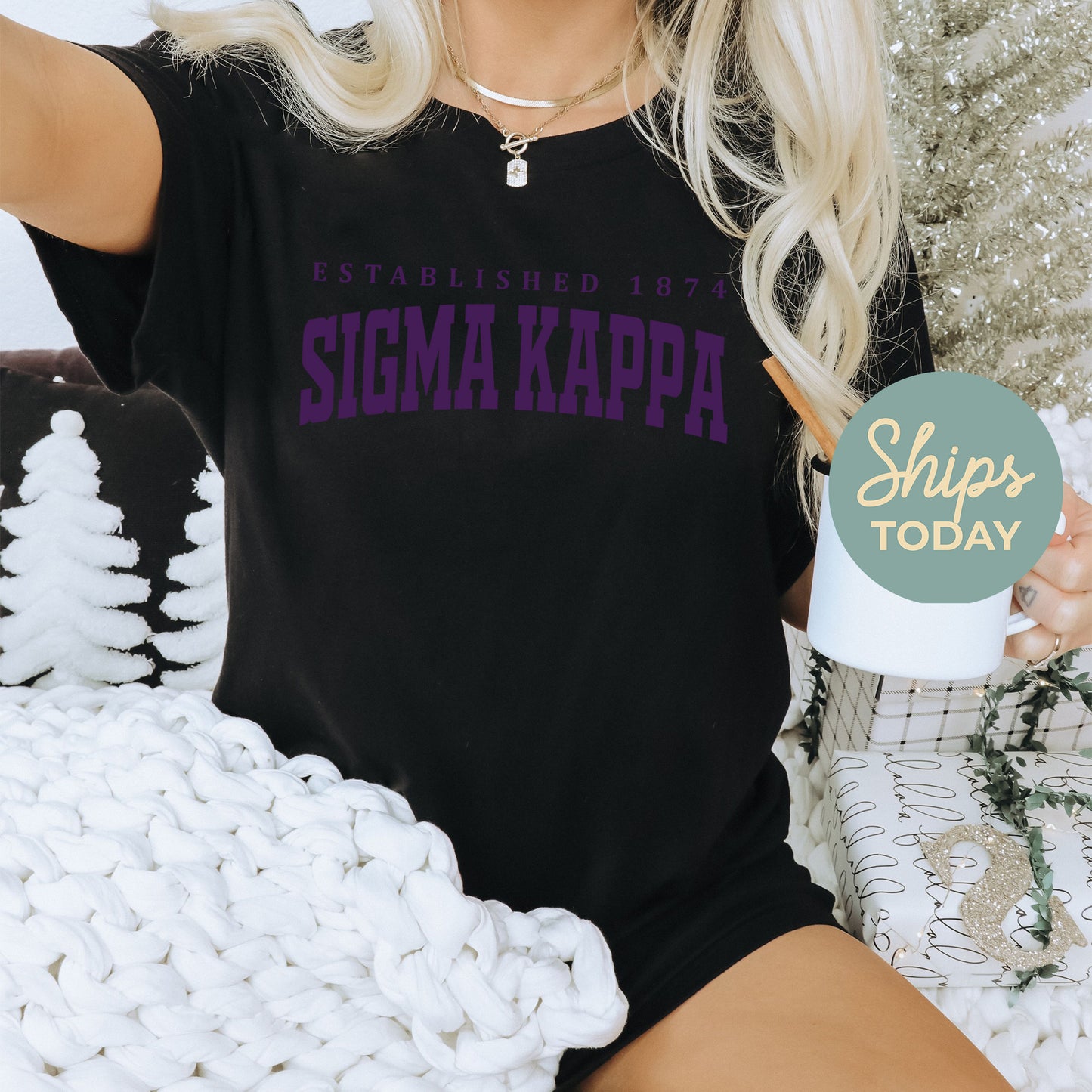 Sigma Kappa Bold Letters Sorority T-shirt _ 35142g