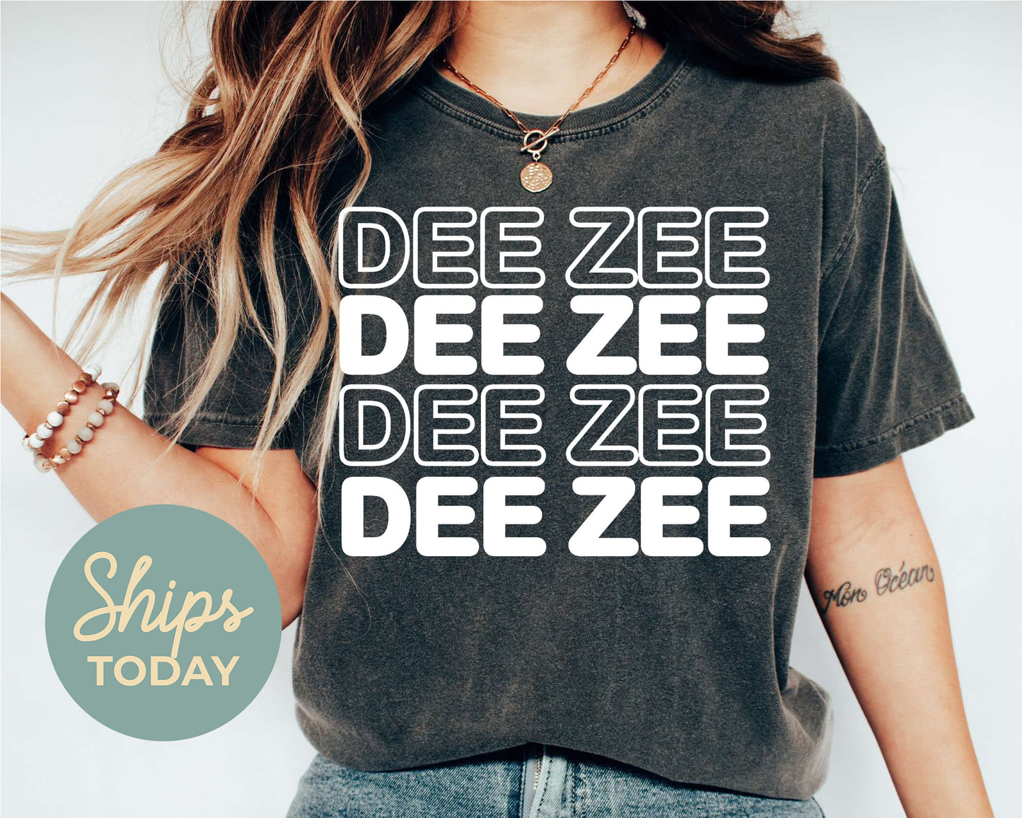 Delta Zeta Bold Bubble Letter Sorority T-shirt _ 2225g