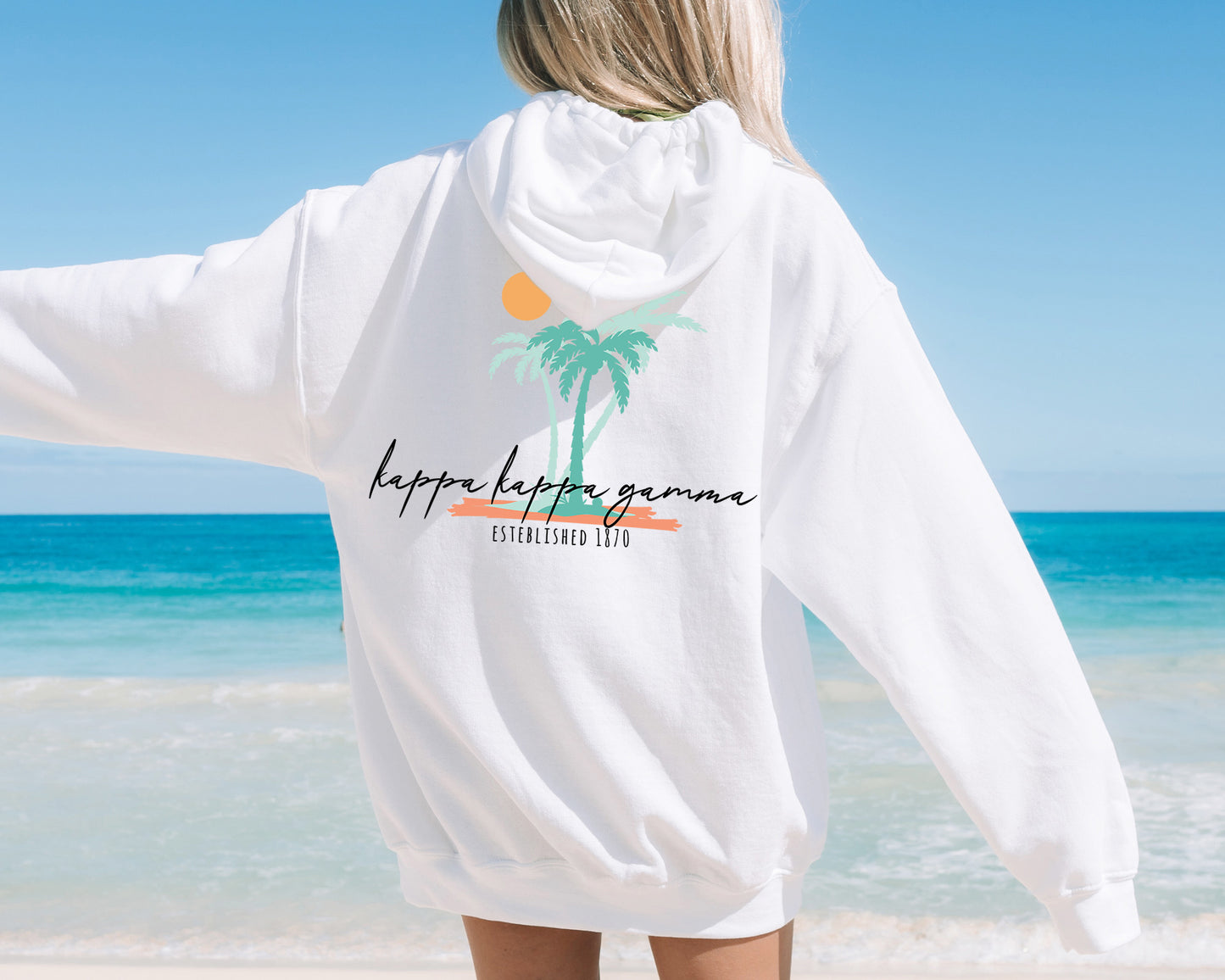 Kappa Kappa Gamma Island Sisterhood Sorority Hoodie _ 33576g