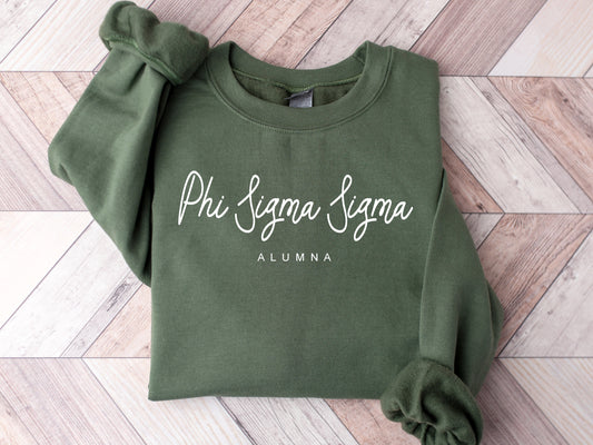 Phi Sigma Sigma Flashy Alumna Sorority Sweatshirt _ 2544g
