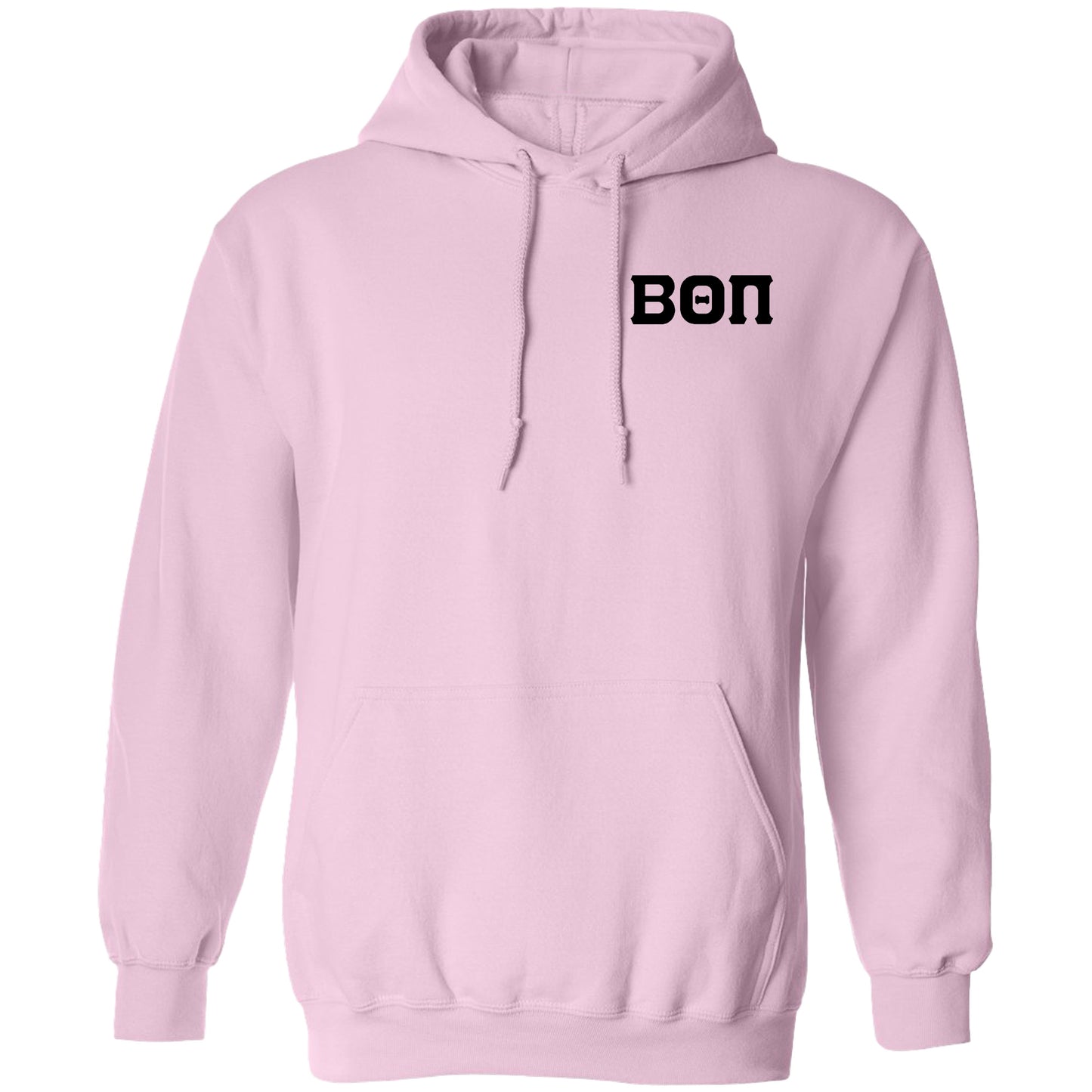 a pink hoodie with the word bon on it