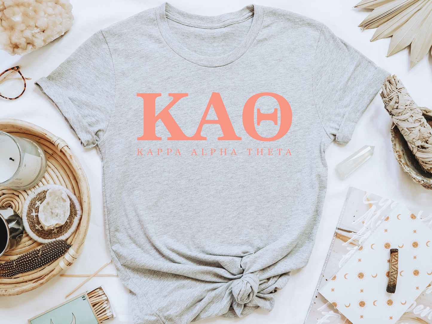 Kappa Alpha Theta Pink Personality Sorority T-shirt _ 663g