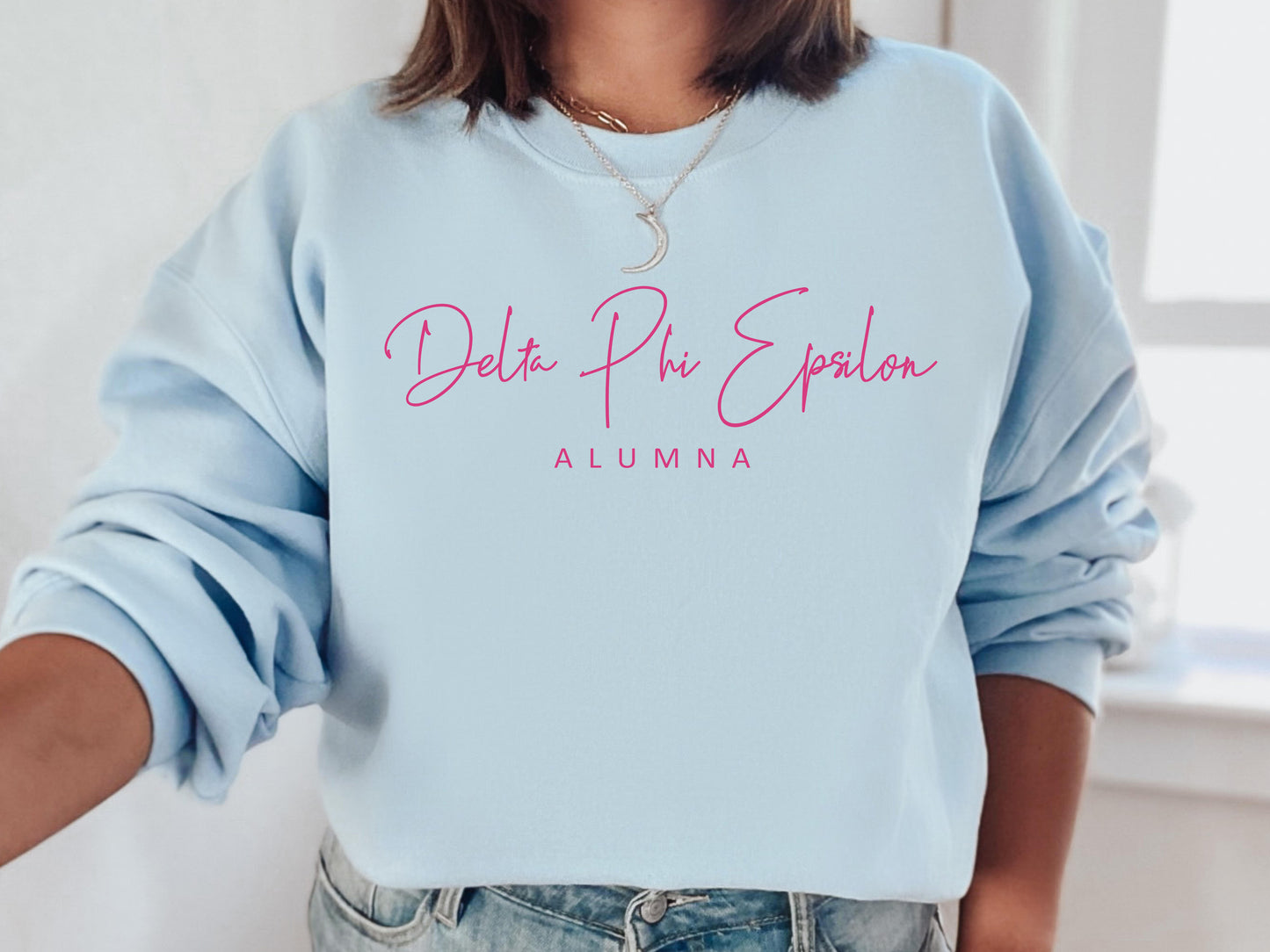 Delta Phi Epsilon Simple and Sweet Alumna Sorority Sweatshirt _ 504g
