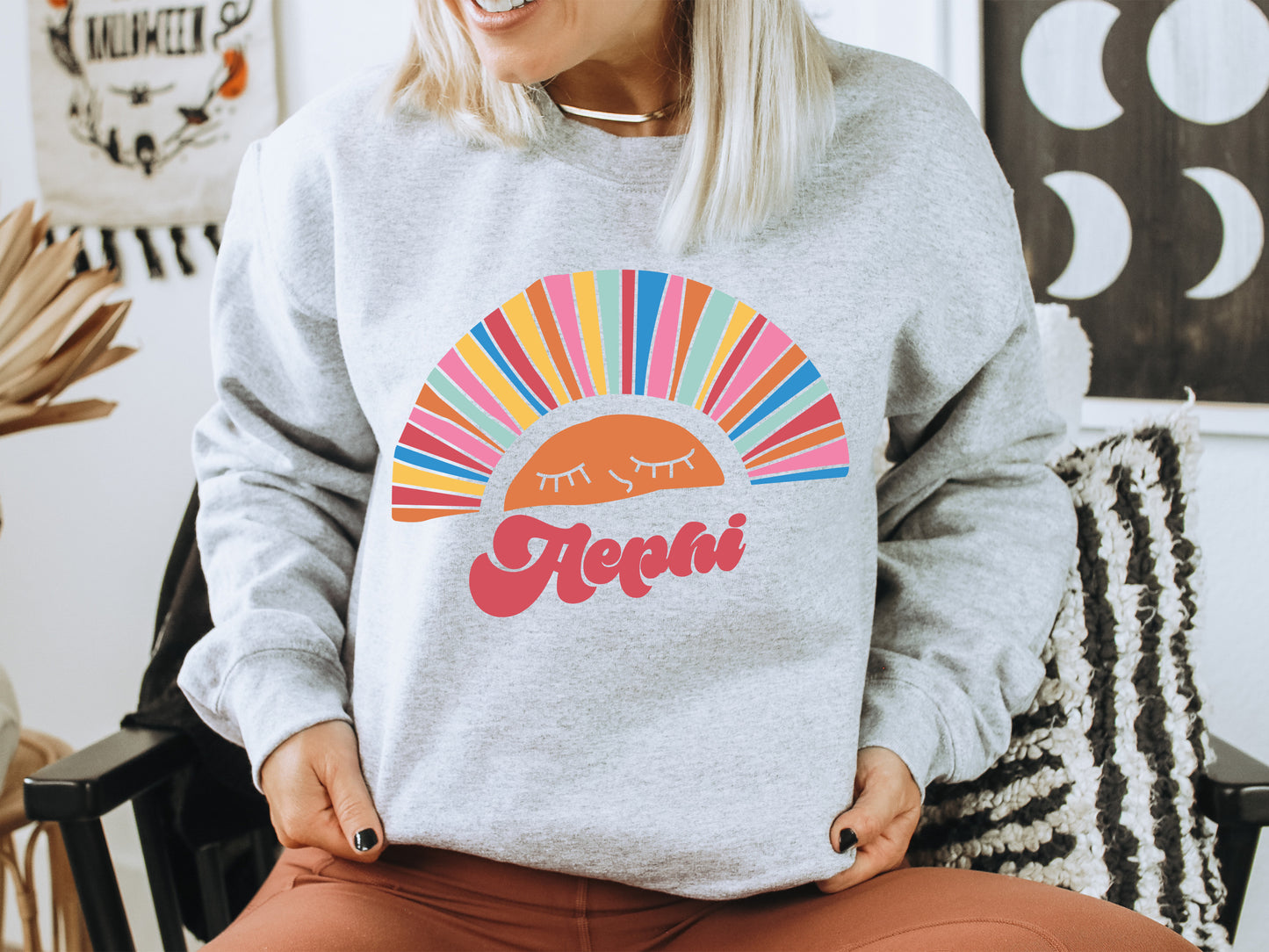 Alpha Epsilon Phi Sunshine Sorority Sweatshirt _ 3309g