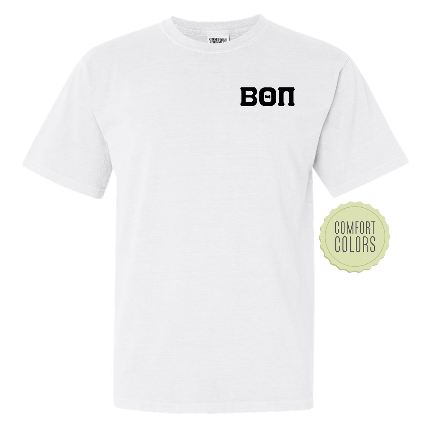 a white t - shirt with the word bon on it
