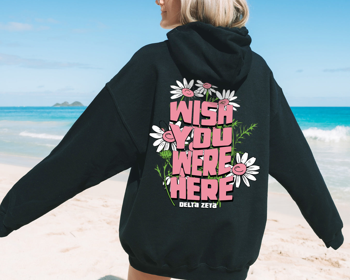 Delta Zeta Dreamy Garden Sorority Hoodie _ 31829g