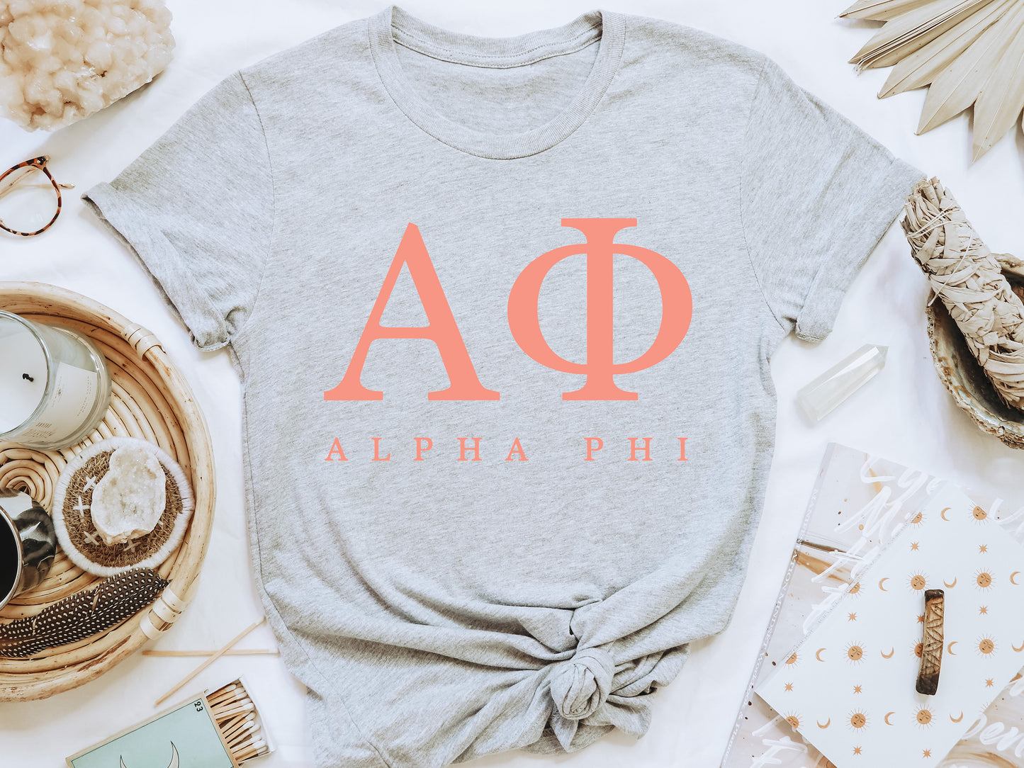 Alpha Phi Pink Personality Sorority T-shirt _ 653g