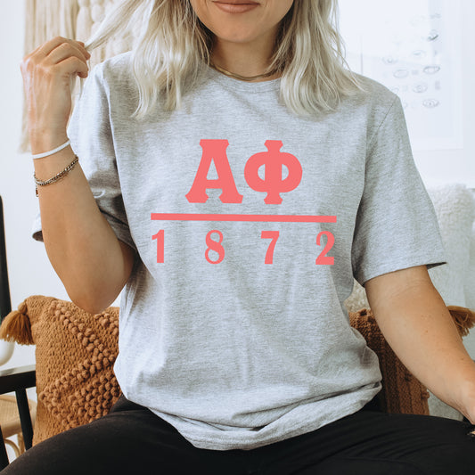 Alpha Phi Monochromatic Sorority T-shirt _ 30848g