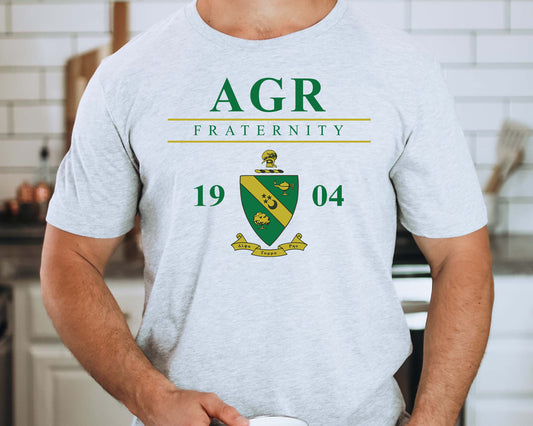 Alpha Gamma Rho Iconic Crest Fraternity T-shirt _ 31119g