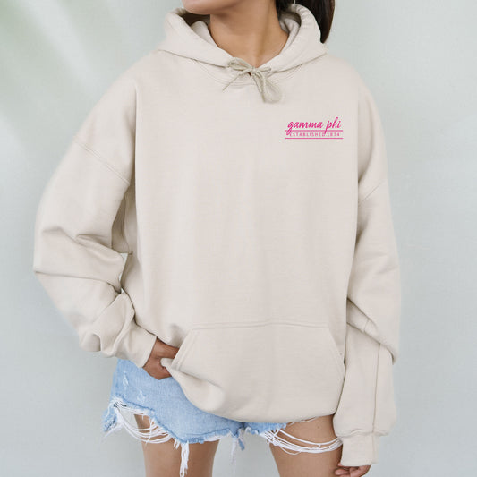 Gamma Phi Beta Classic Pink Sorority Hoodie _ 39100g
