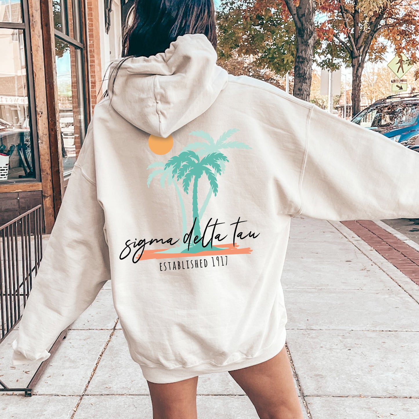 Sigma Delta Tau Island Sisterhood Sorority Hoodie _ 33580g
