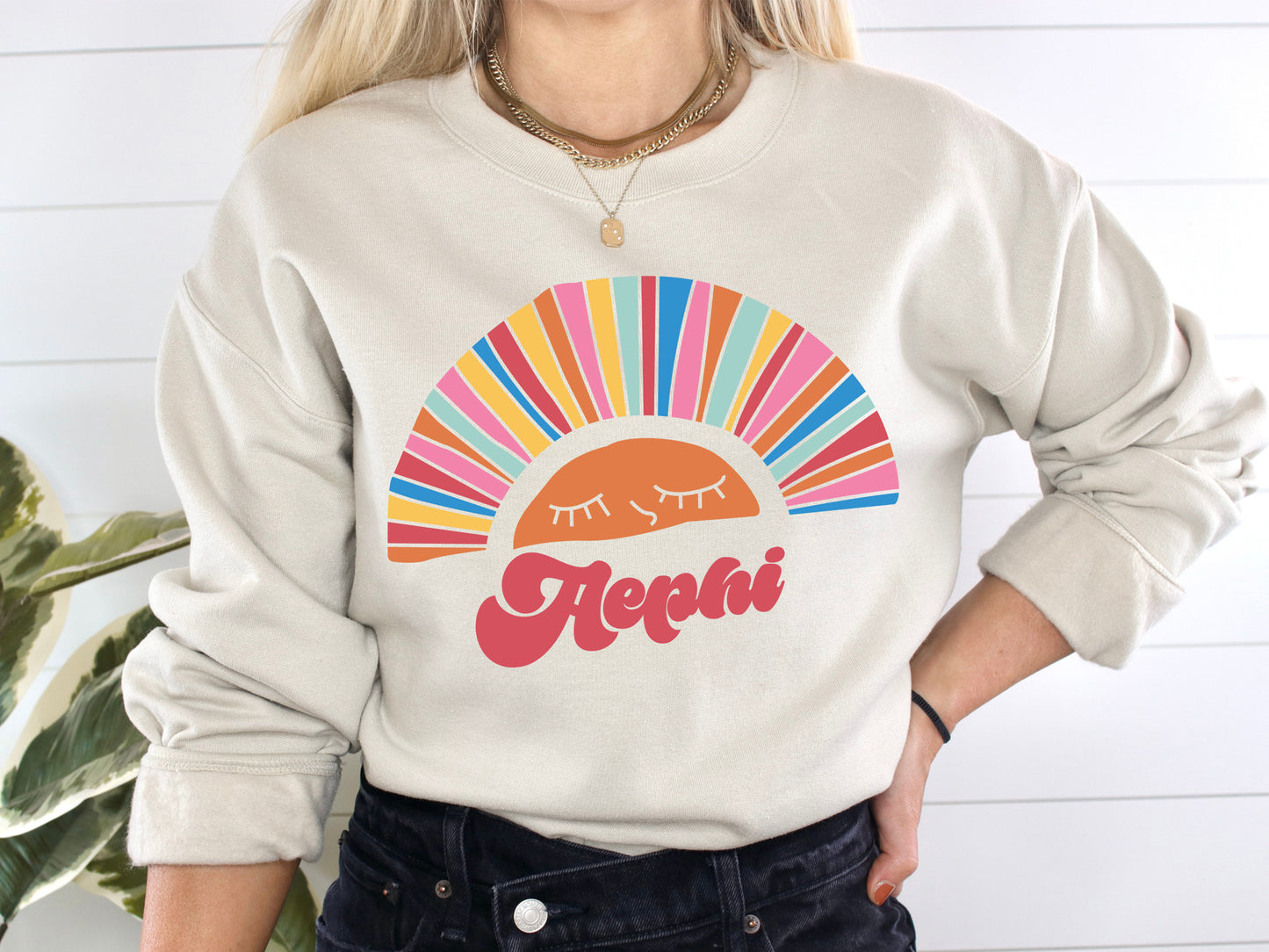 Alpha Epsilon Phi Sunshine Sorority Sweatshirt _ 3309g