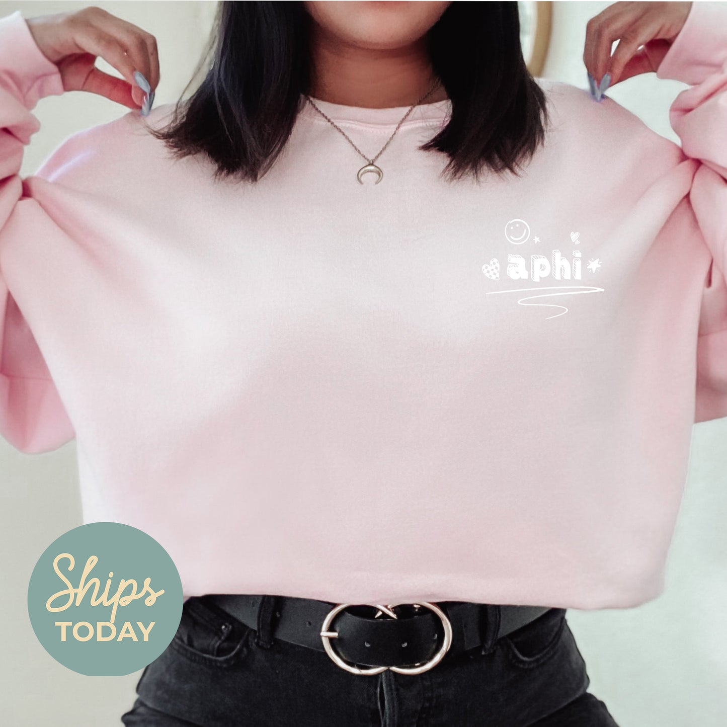Alpha Phi Fun Letters Sorority Sweatshirt _ 39221g