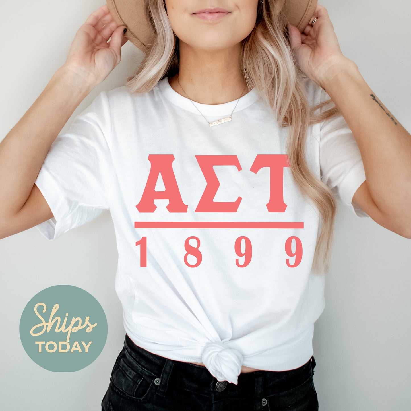 Alpha Sigma Tau Monochromatic Sorority T-shirt _ 30850g