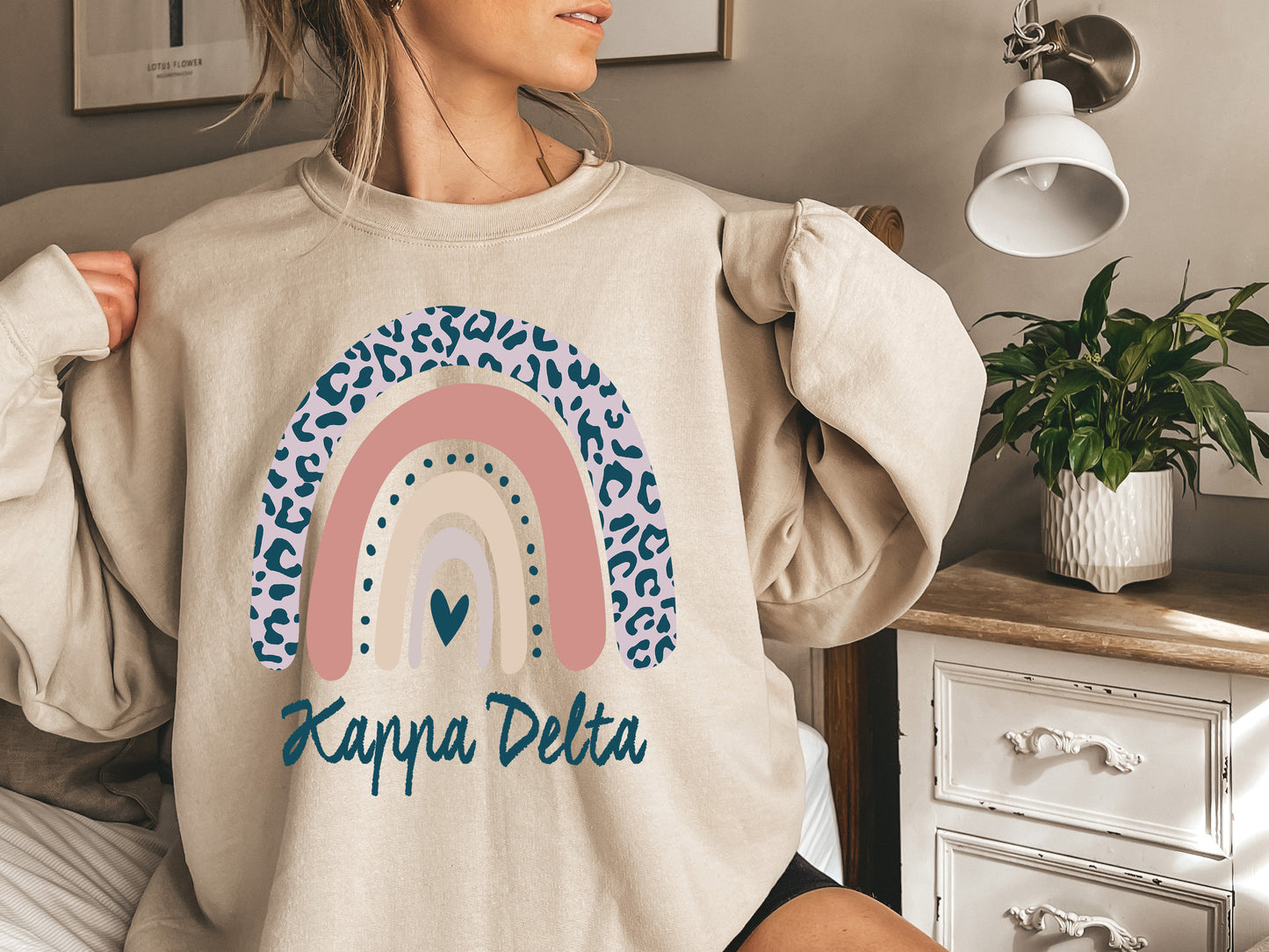 Kappa Delta Greek Rainbow Sorority Sweatshirt _ 2749g