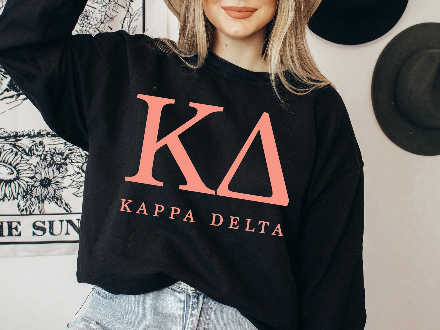 Kappa Delta Pink Personality Sorority Sweatshirt _ 664g