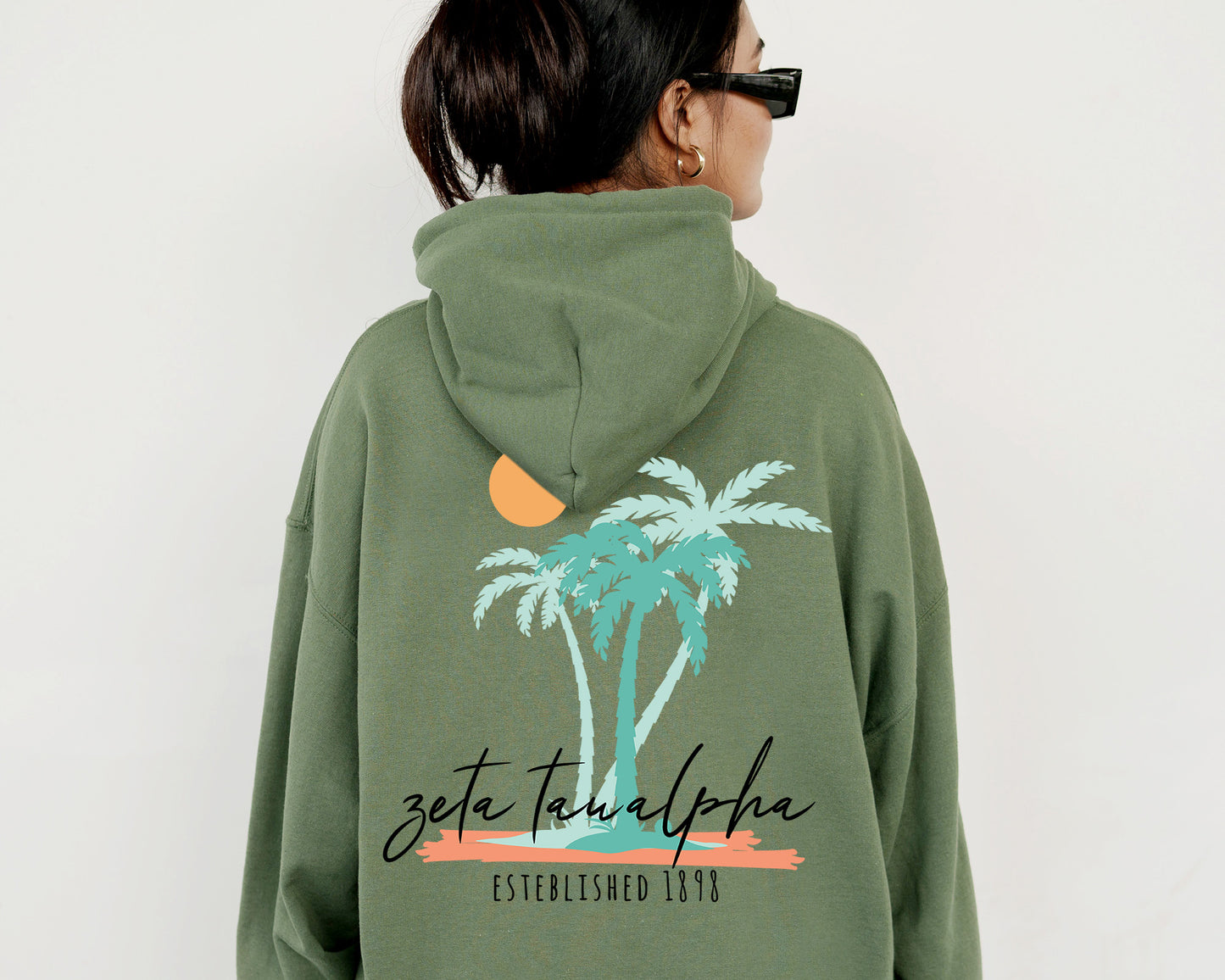 Zeta Tau Alpha Island Sisterhood Sorority Hoodie _ 33584g