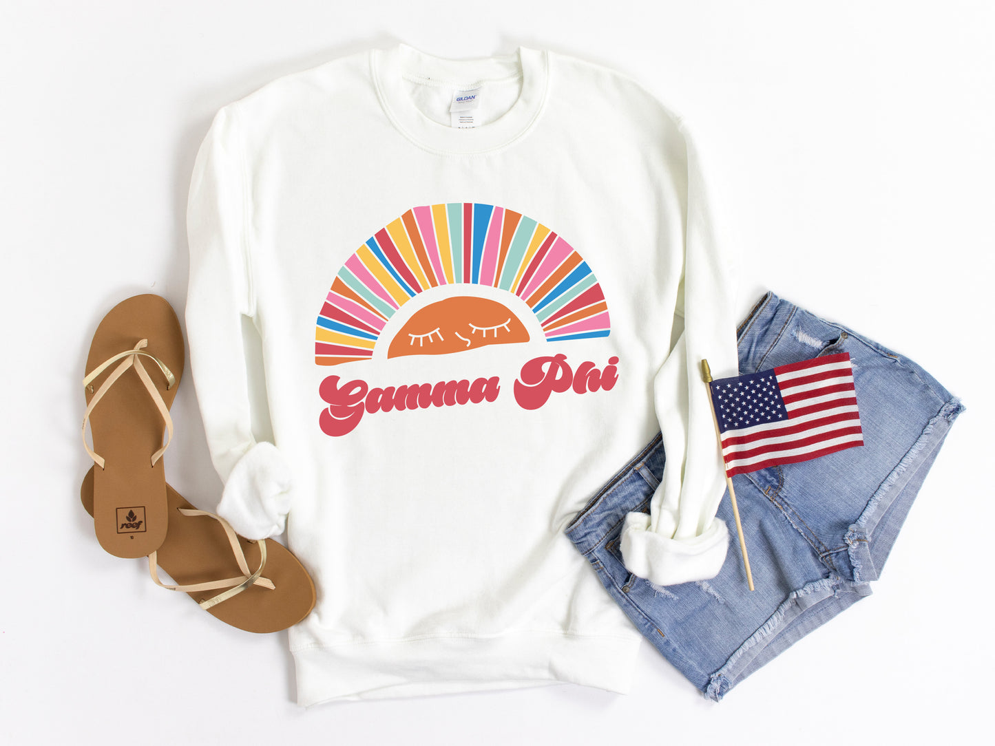 Gamma Phi Beta Sunshine Sorority Sweatshirt _ 3321g