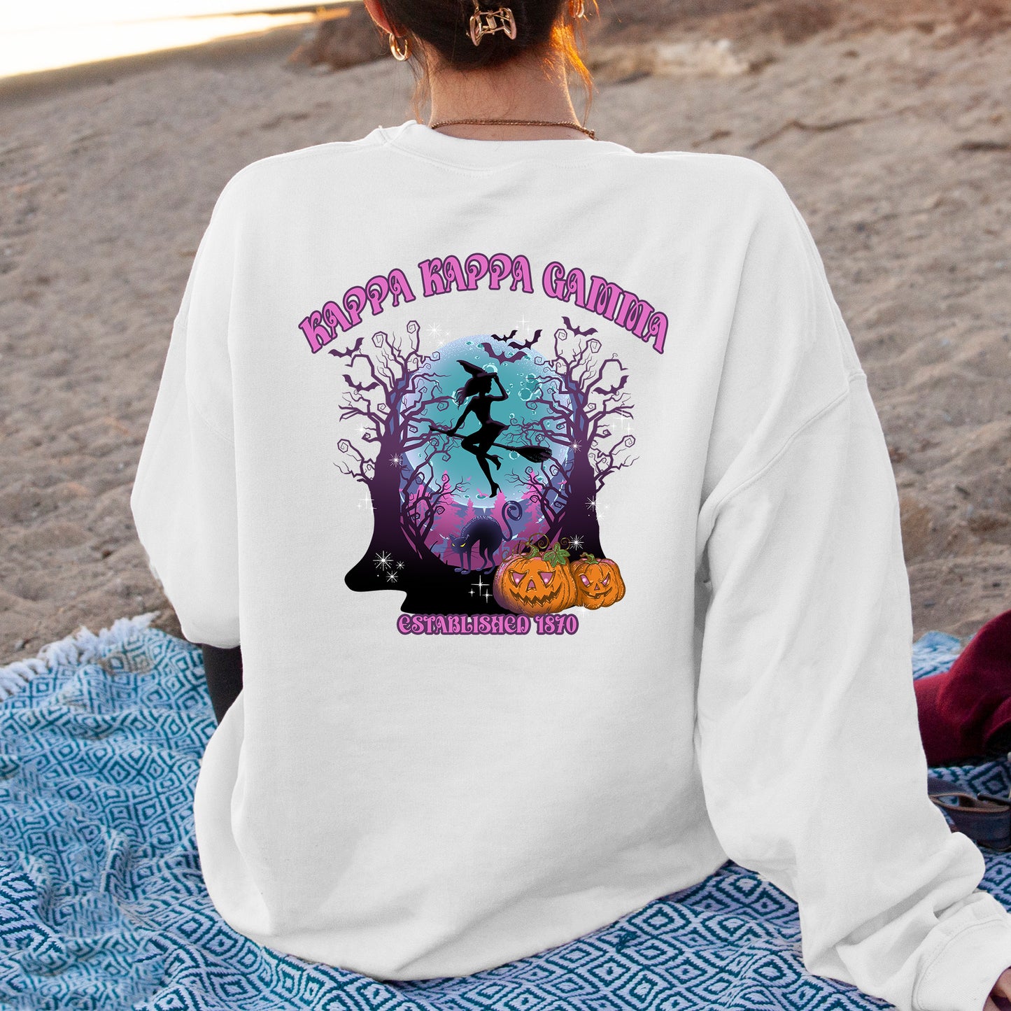 Kappa Kappa Gamma Halloween Witch Sorority Sweatshirt _ 36243g