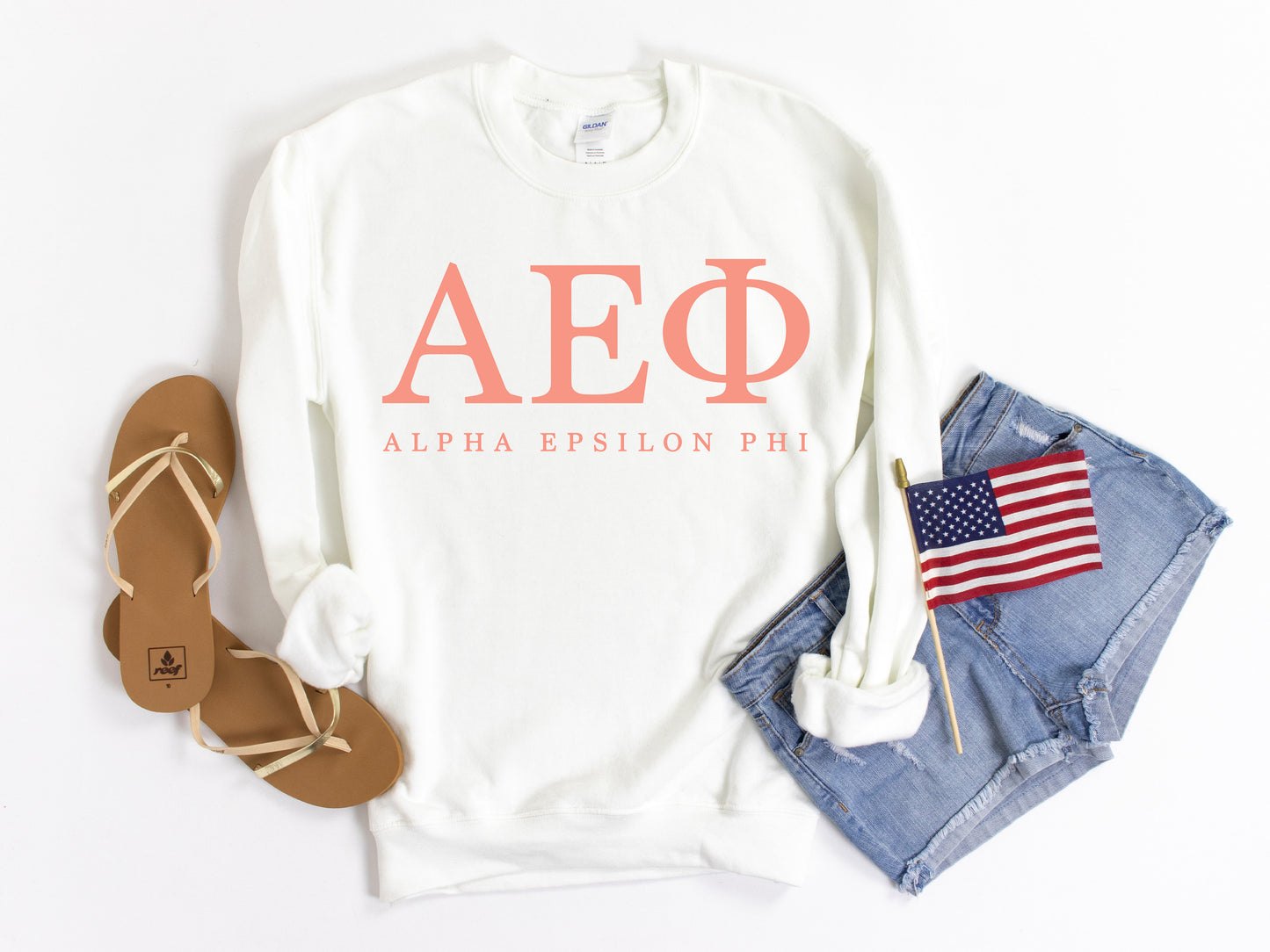 Alpha Epsilon Phi Pink Personality Sorority Sweatshirt _ 650g