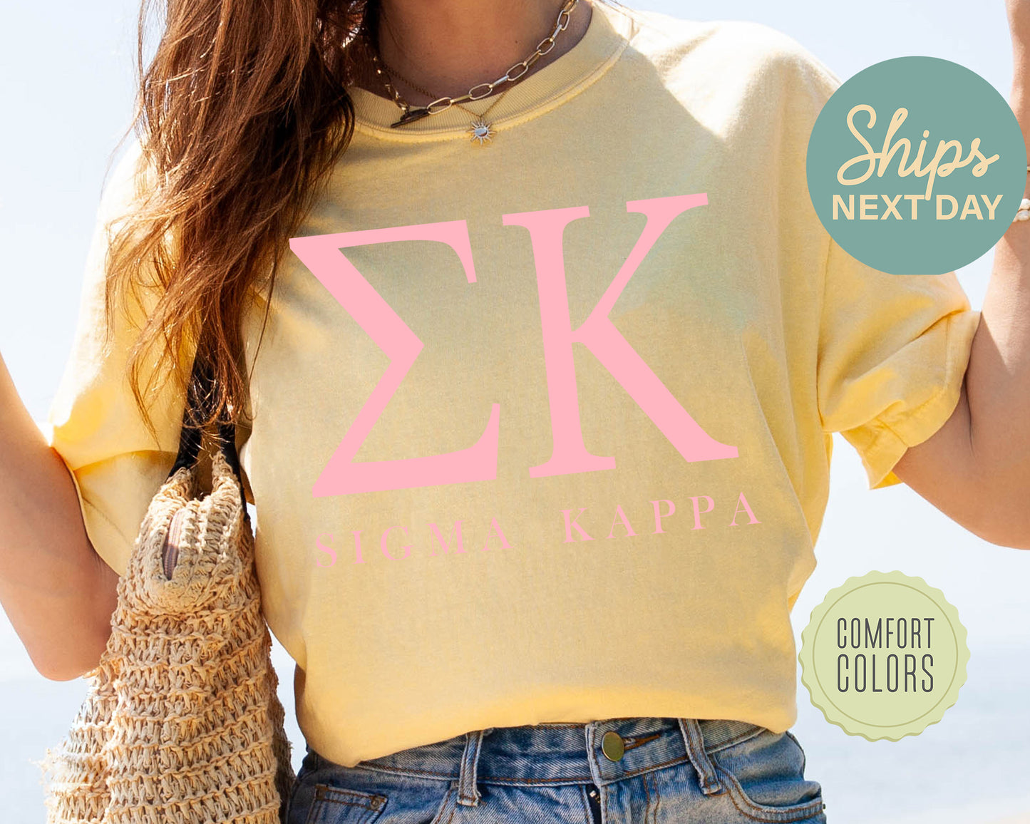 Sigma Kappa Everything Pink Comfort Colors Sorority T-shirt _ 332g