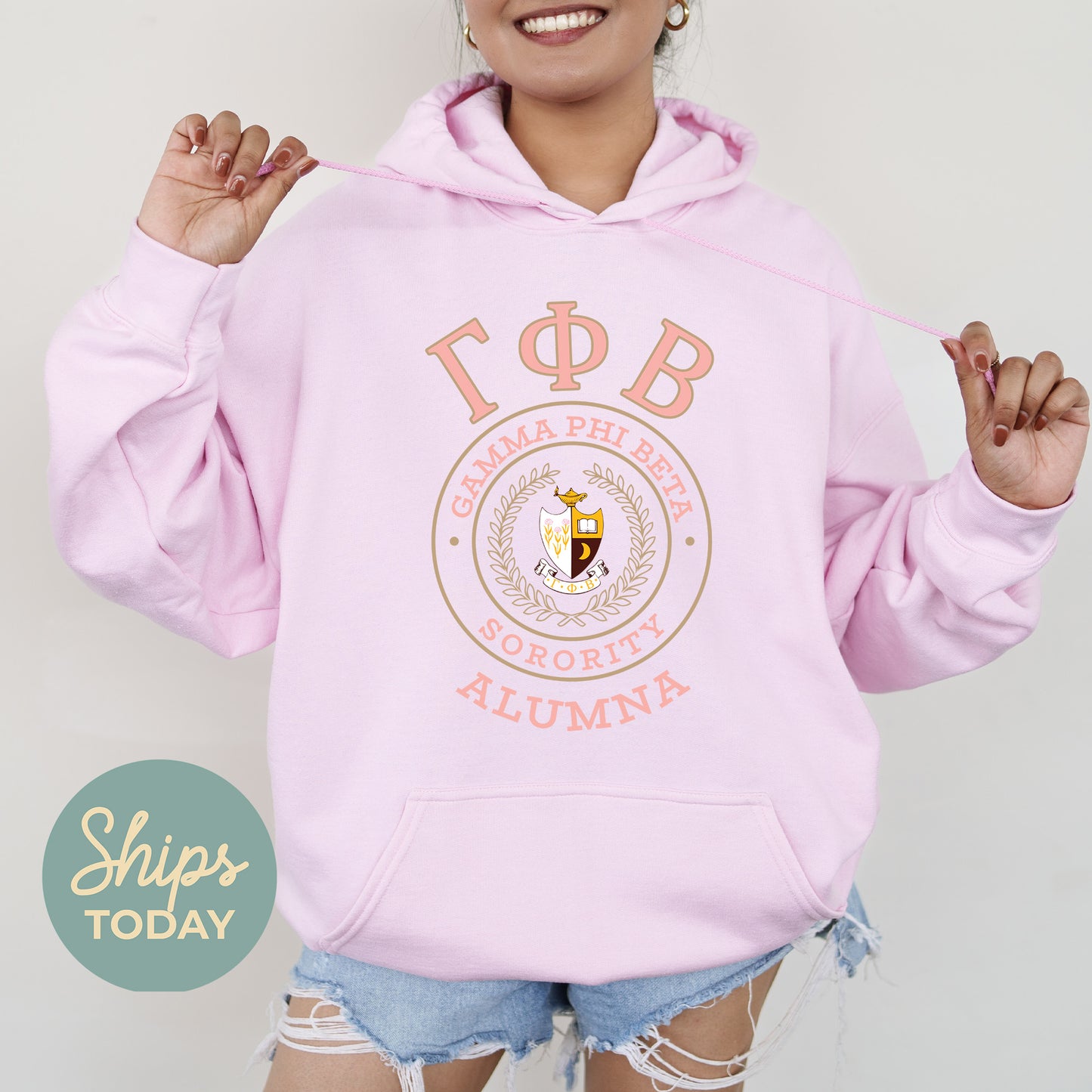 Gamma Phi Beta Alumna Vintage Sorority Hoodie _ 31023g