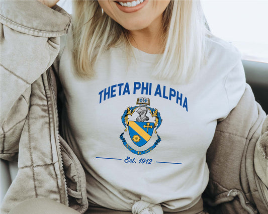 Theta Phi Alpha Loyalty Crest Sorority T-shirt _ 4444g