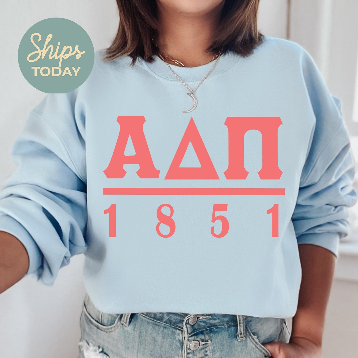 Alpha Delta Pi Monochromatic Sorority Sweatshirt _ 30844g